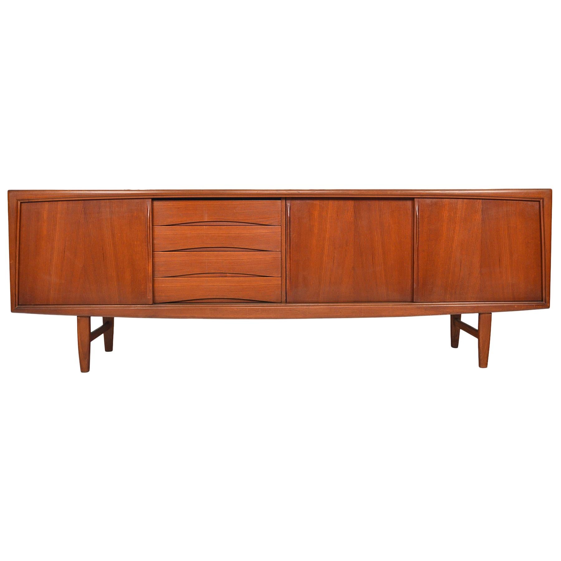 Large Danish Modern Teak Credenza by Gunni Omann for Axel Christiansen Odder