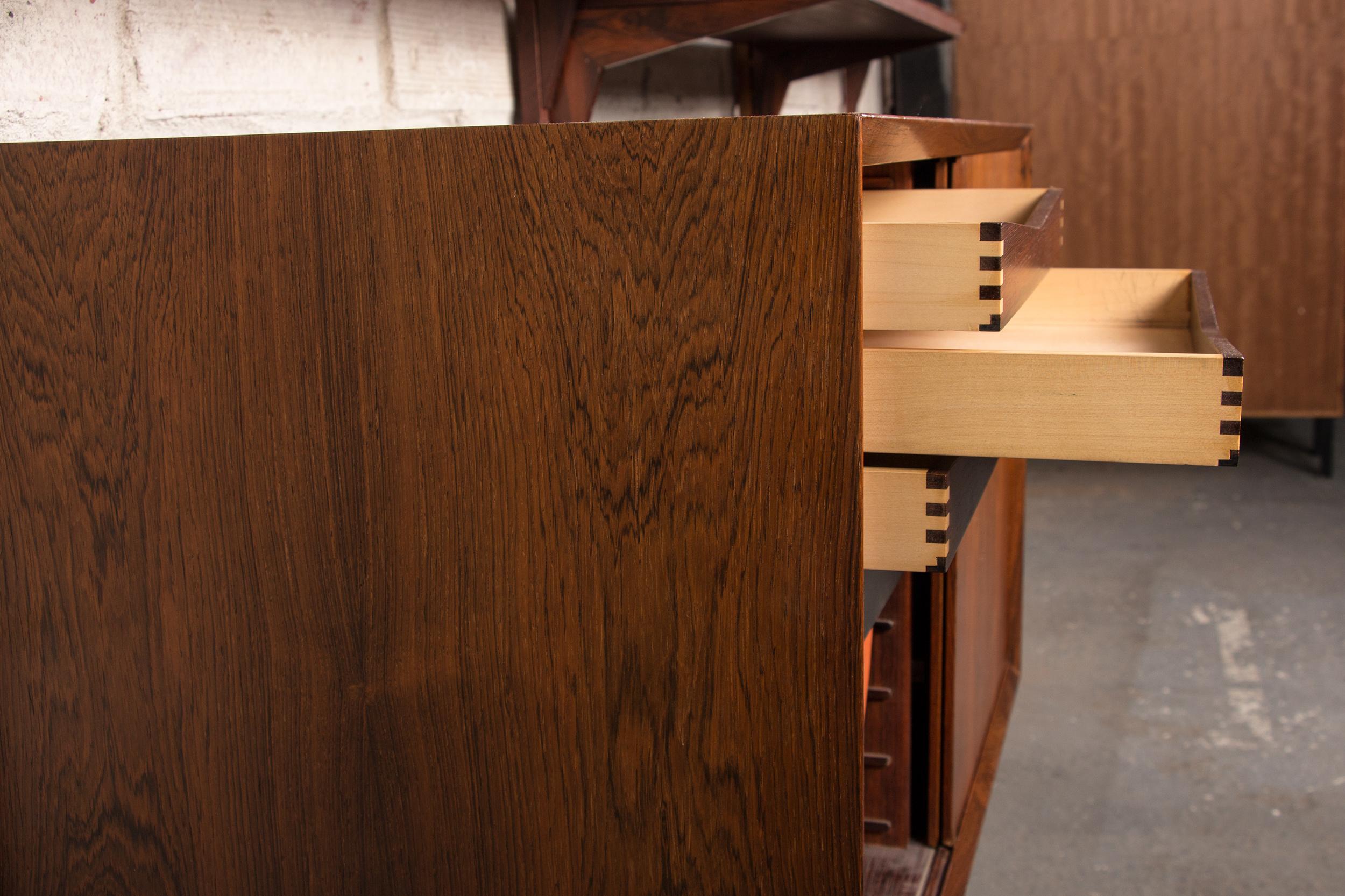 Large Danish modular shelf in Rosewood by Poul Cadovius 1960. 6