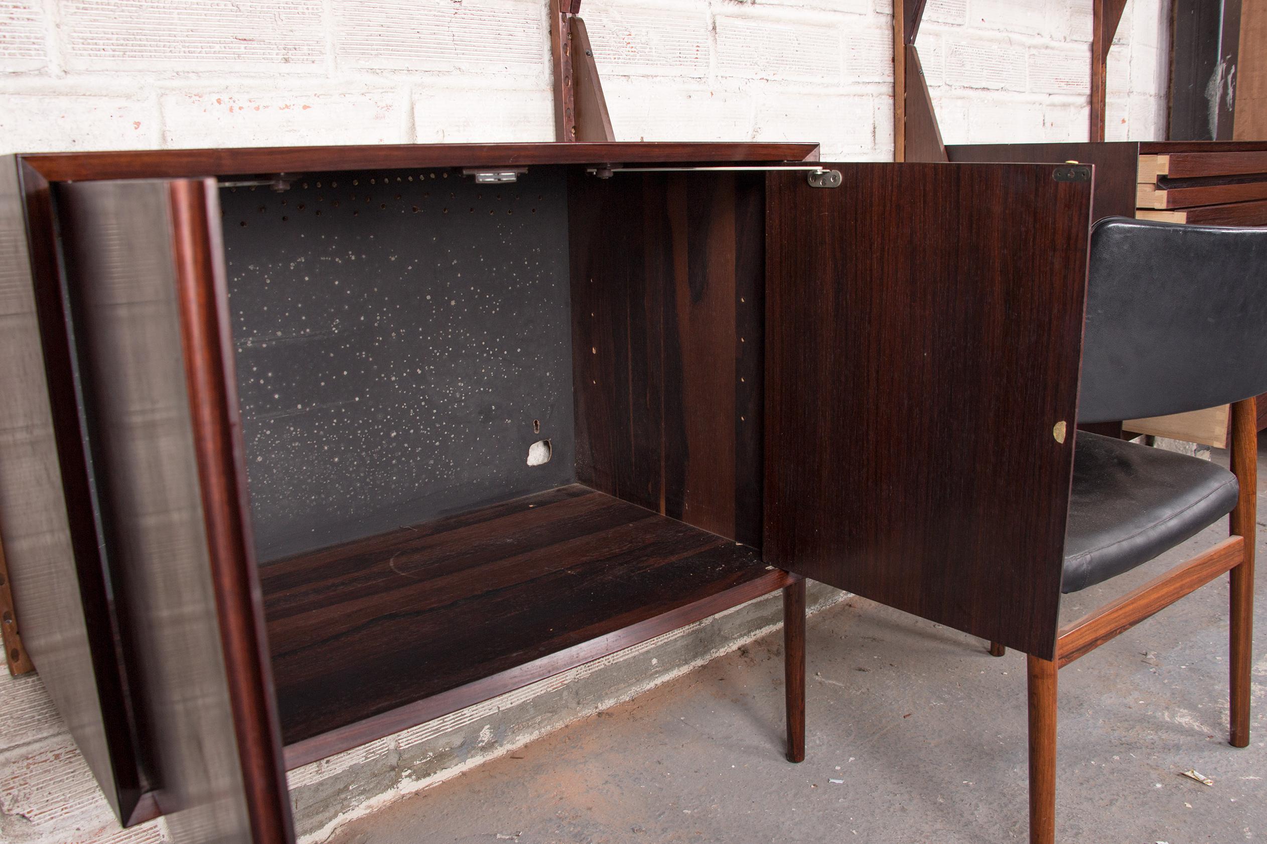 Large Danish modular shelf in Rosewood by Poul Cadovius 1960. For Sale 10