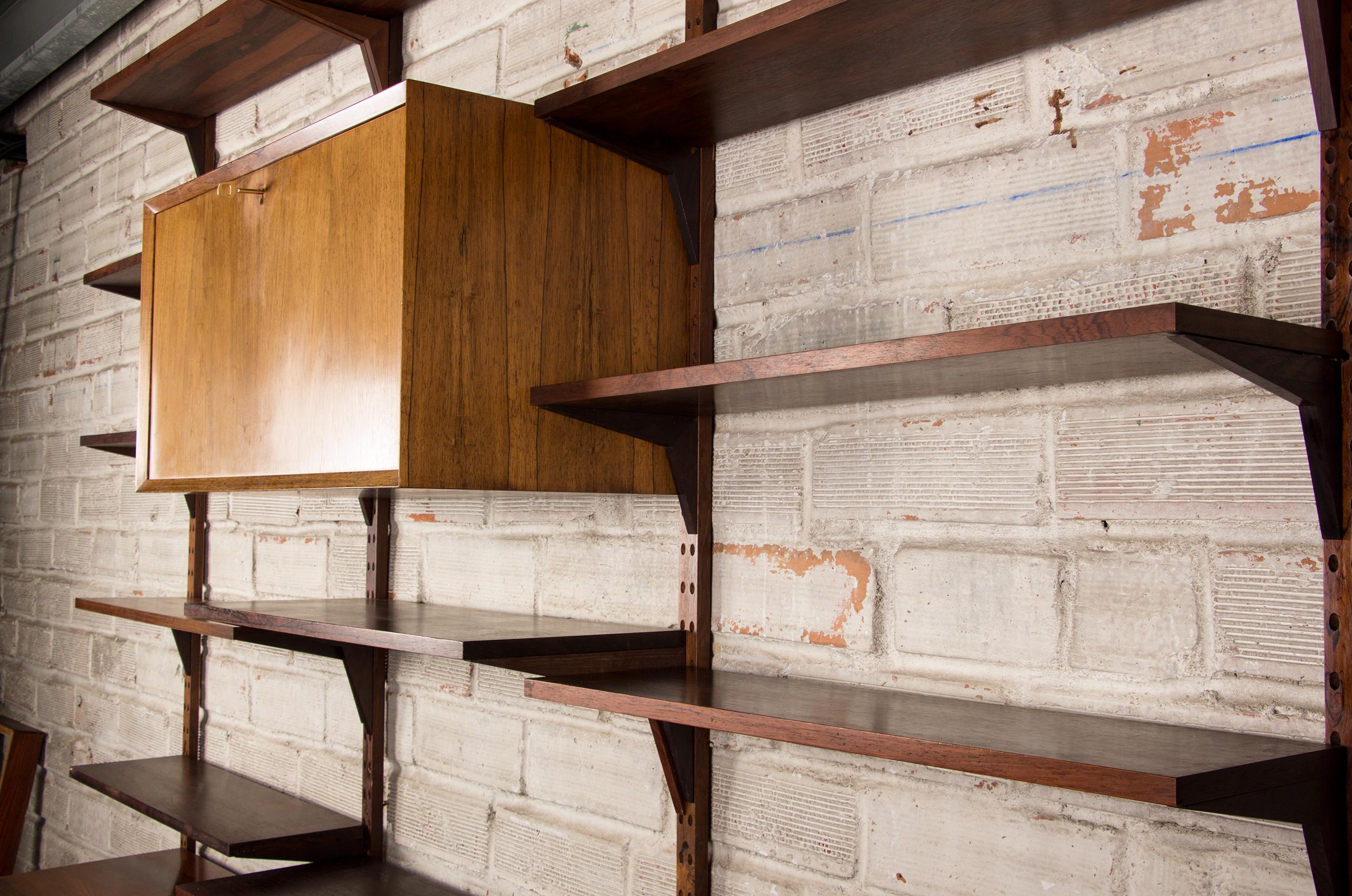 Large Danish modular shelf in Rosewood by Poul Cadovius 1960. 2