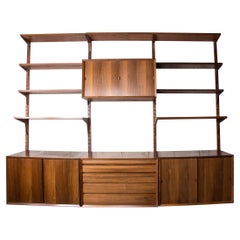 Large Danish modular shelf in Rosewood by Poul Cadovius 1960.