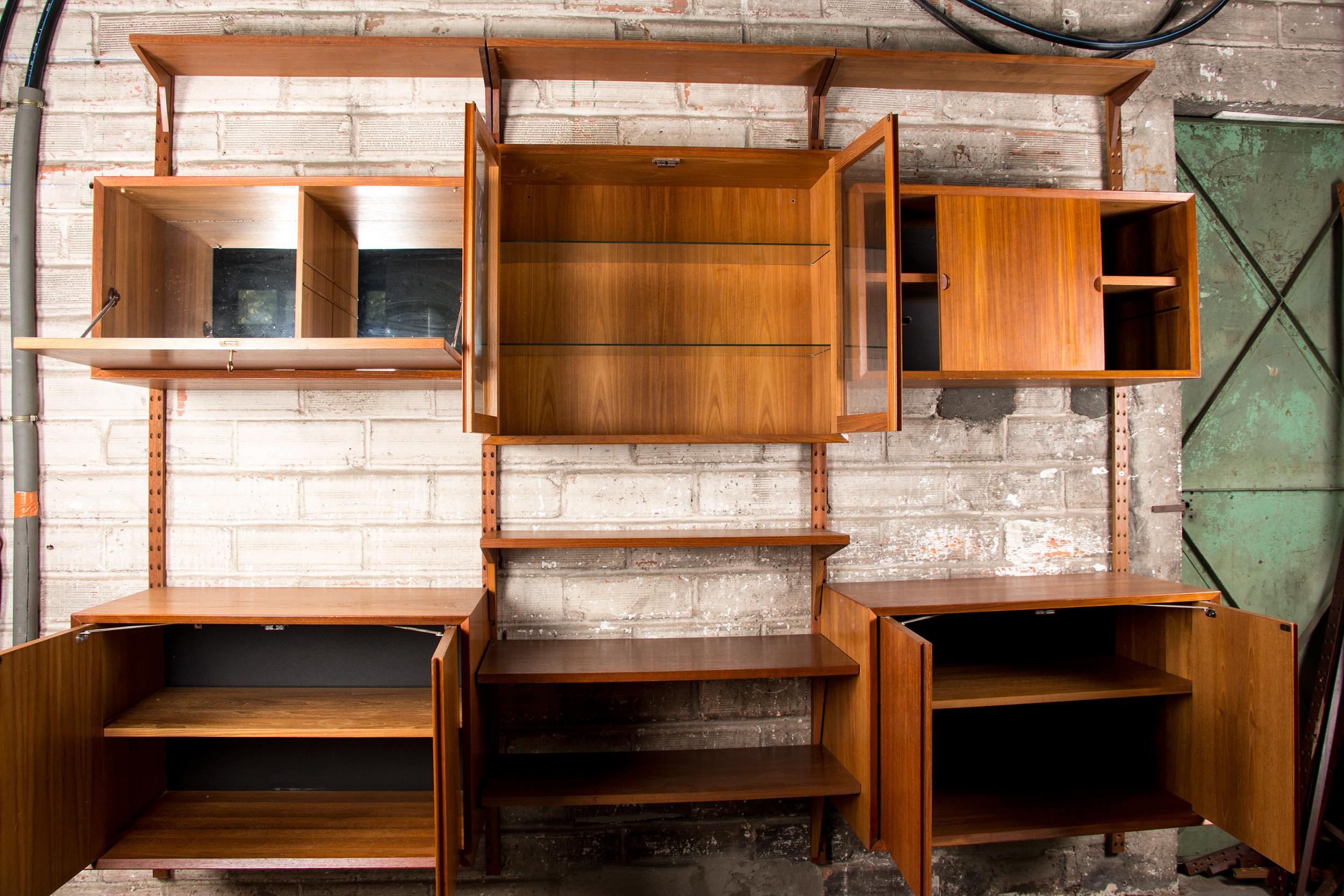 Großes dänisches modulares Regal aus Teakholz von Poul Cadovius, 1960. 7