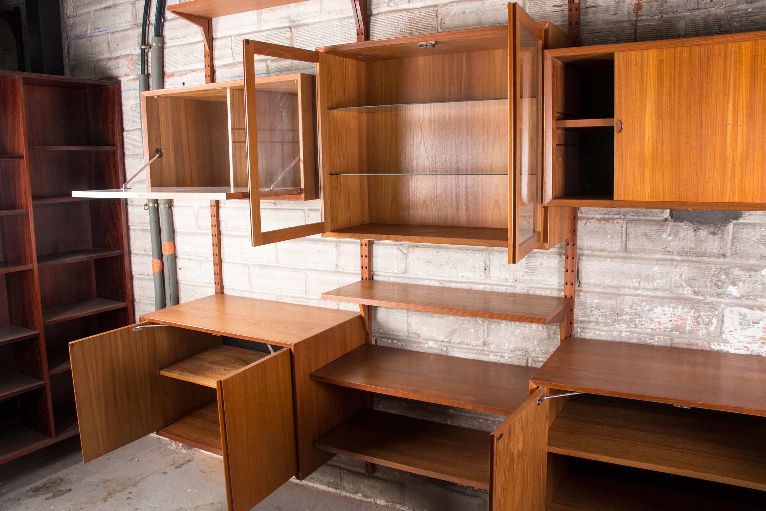 Großes dänisches modulares Regal aus Teakholz von Poul Cadovius, 1960. 8