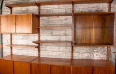 Large Danish modular teak shelf by Poul Cadovius 1960.