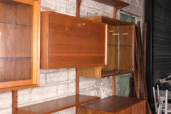 Large Danish modular teak shelf by Poul Cadovius 1960.