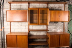 Large Danish modular teak shelf by Poul Cadovius 1960.