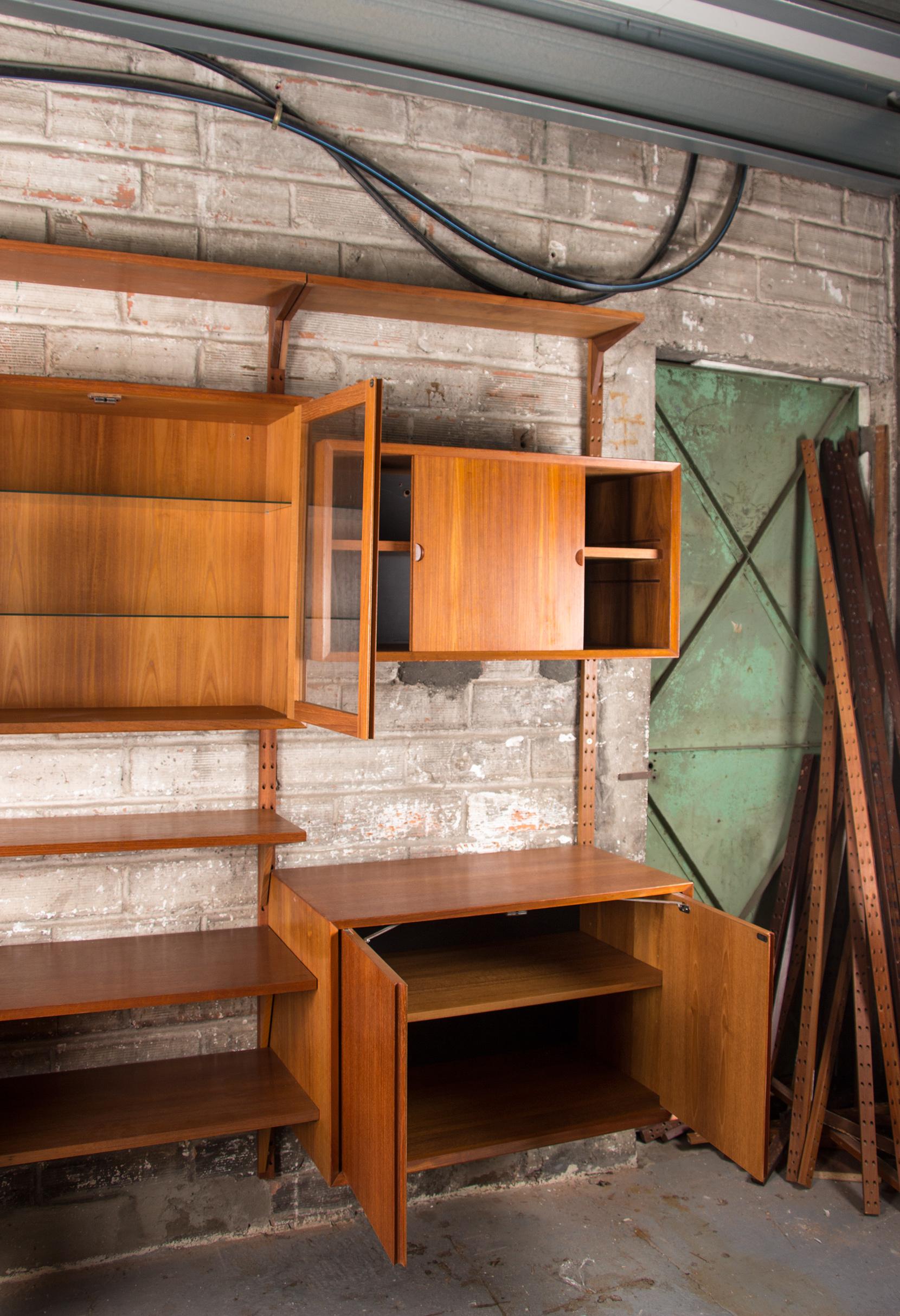 Großes dänisches modulares Regal aus Teakholz von Poul Cadovius, 1960. 3