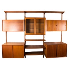 Großes dänisches modulares Regal aus Teakholz von Poul Cadovius, 1960.