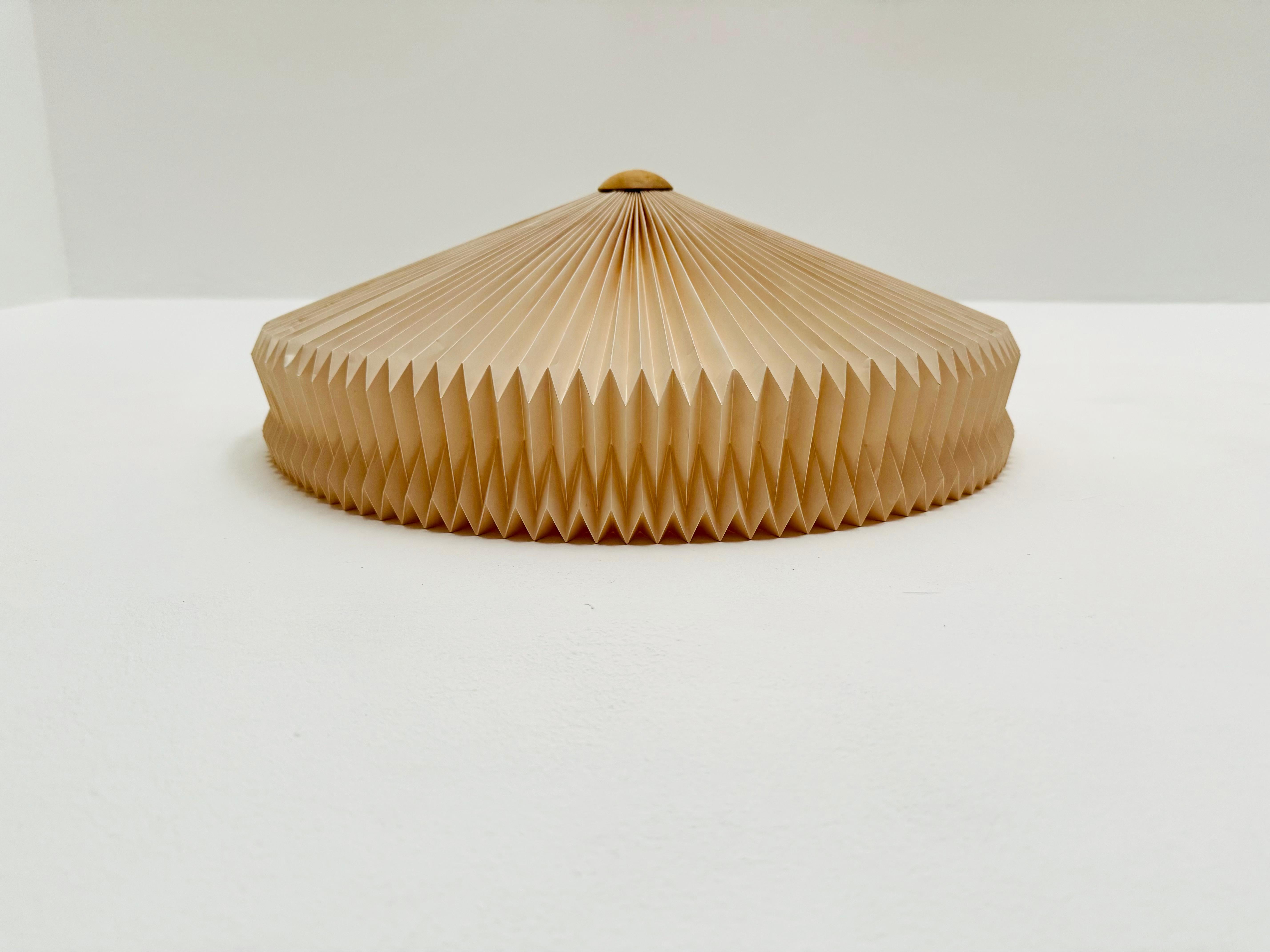 Large Danish Origami Flush Lamp by Kaare Klint for Le Klint In Good Condition For Sale In München, DE