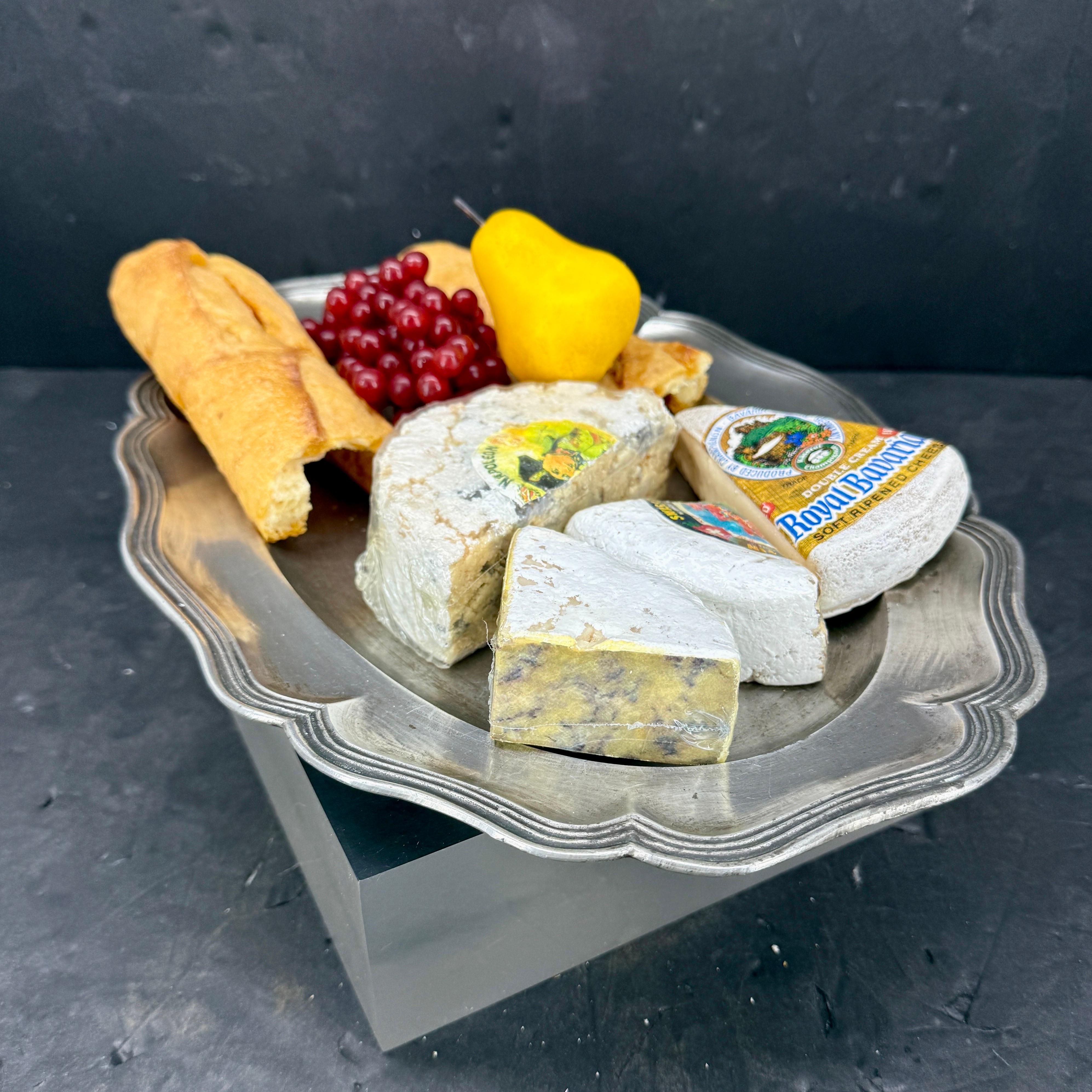 Large Danish Rococo Pewter Charger Tray, c 1780 In Good Condition For Sale In Haddonfield, NJ