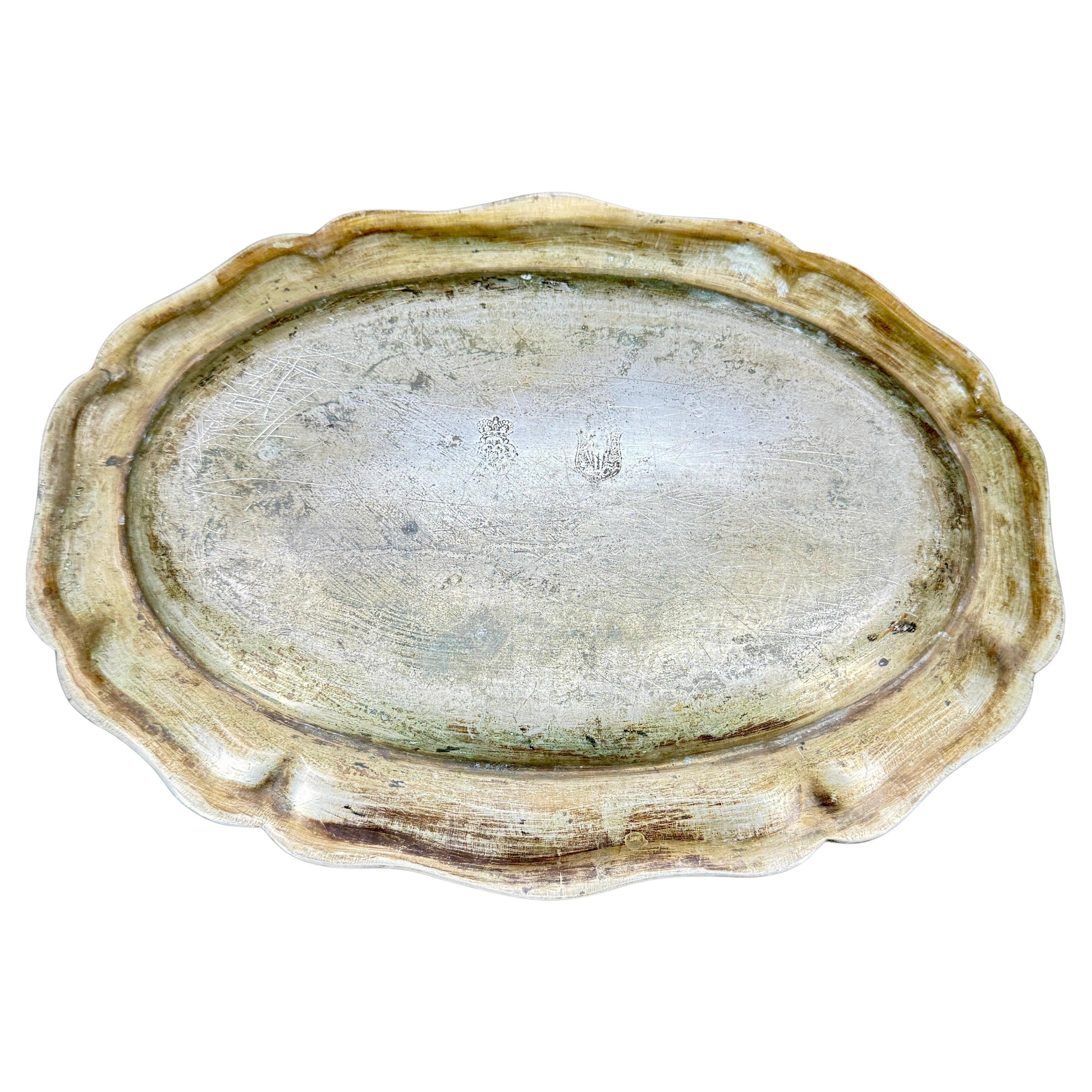 Large Danish Rococo Pewter Charger Tray, c 1780 For Sale 1