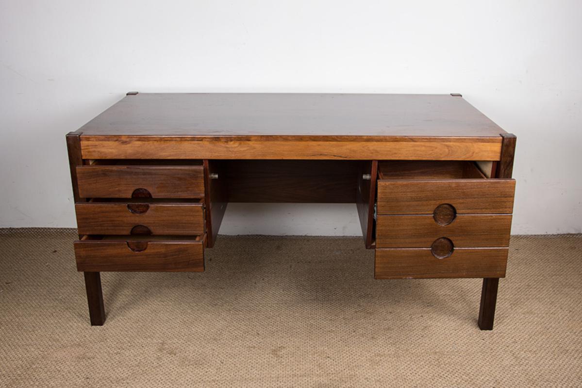 Large Danish Rosewood Executive Desk by Christian Linneberg 1960. For Sale 1