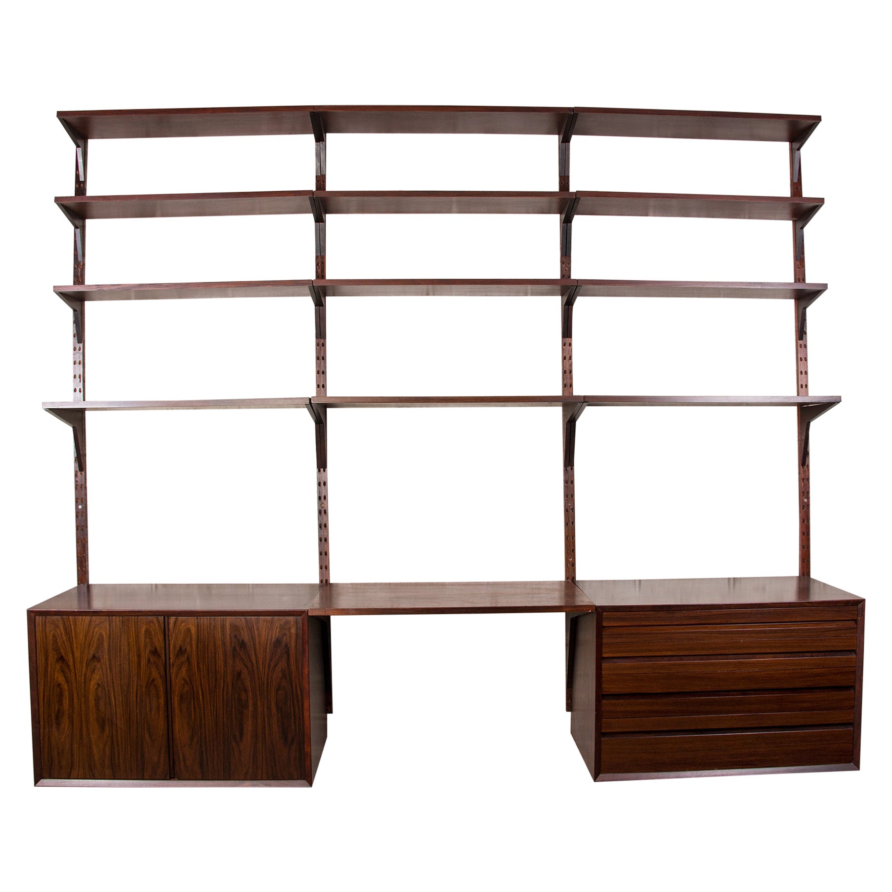 Large Danish Rosewood Modular Shelf by Poul Cadovius, 1960