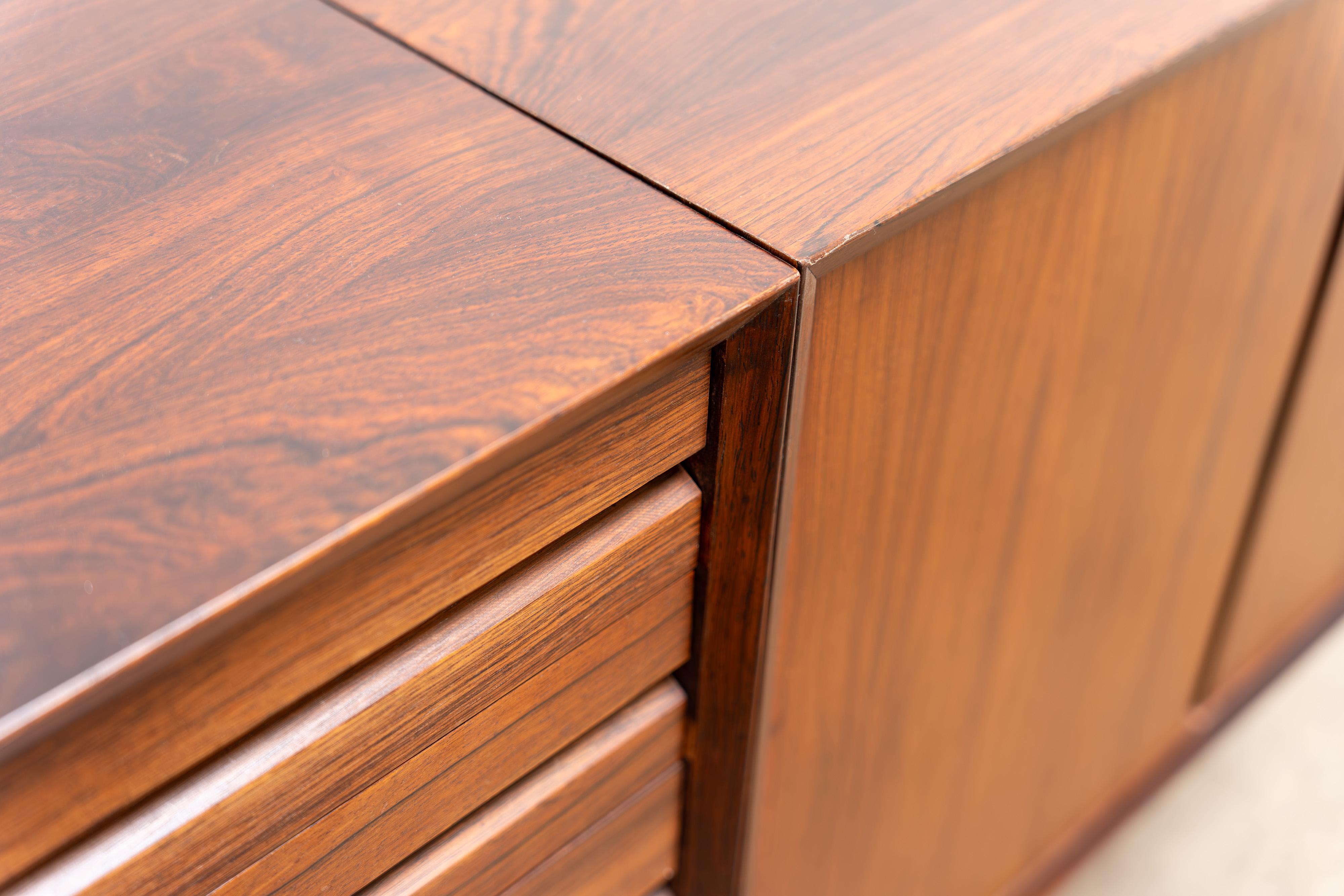 Large Danish Sideboard by Poul Cadovius Rosewood Wall-Mounted 1960s 7