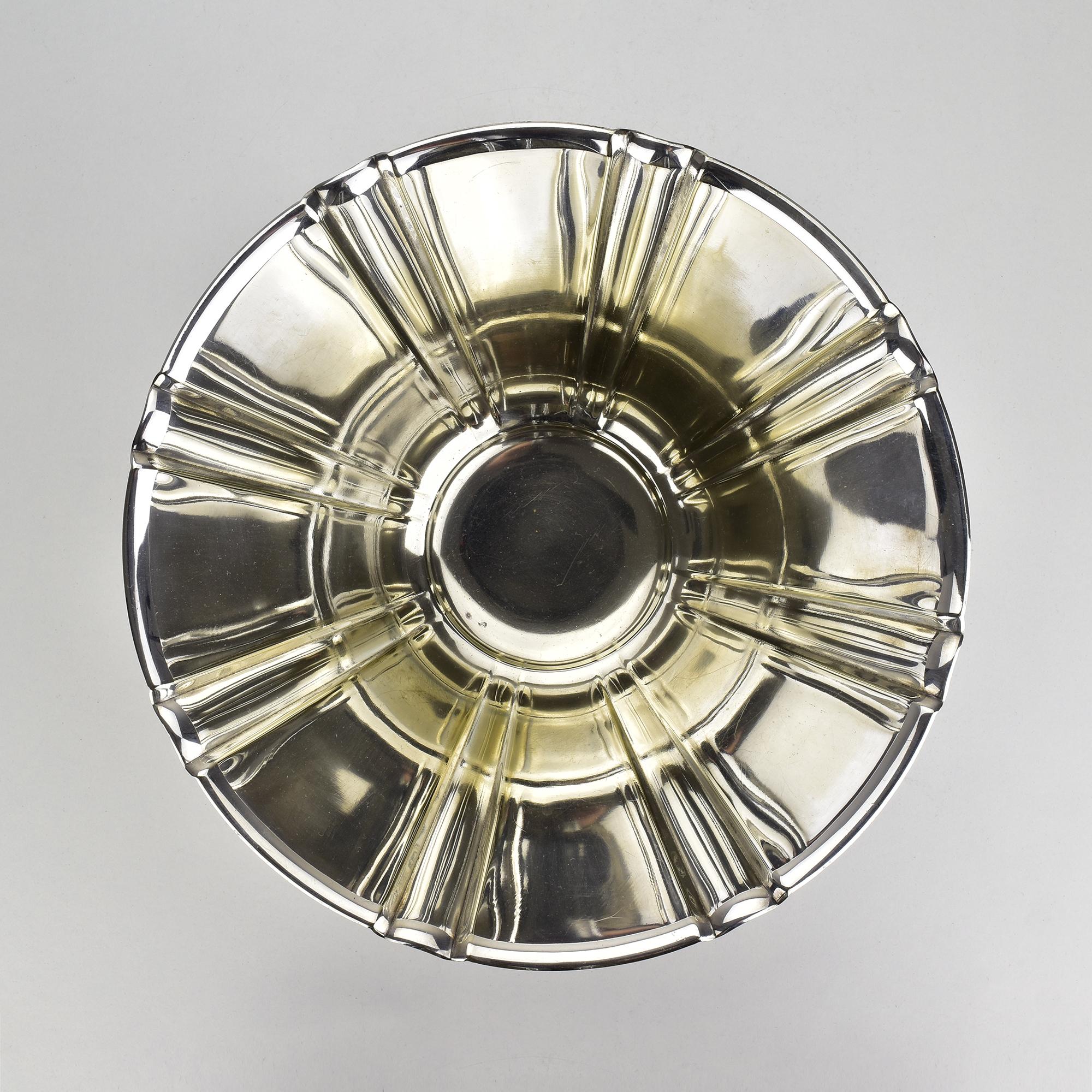 Large Danish Silverplate Bowl by Carl M. Cohr, ATLA, Art Deco Design in vendita 4