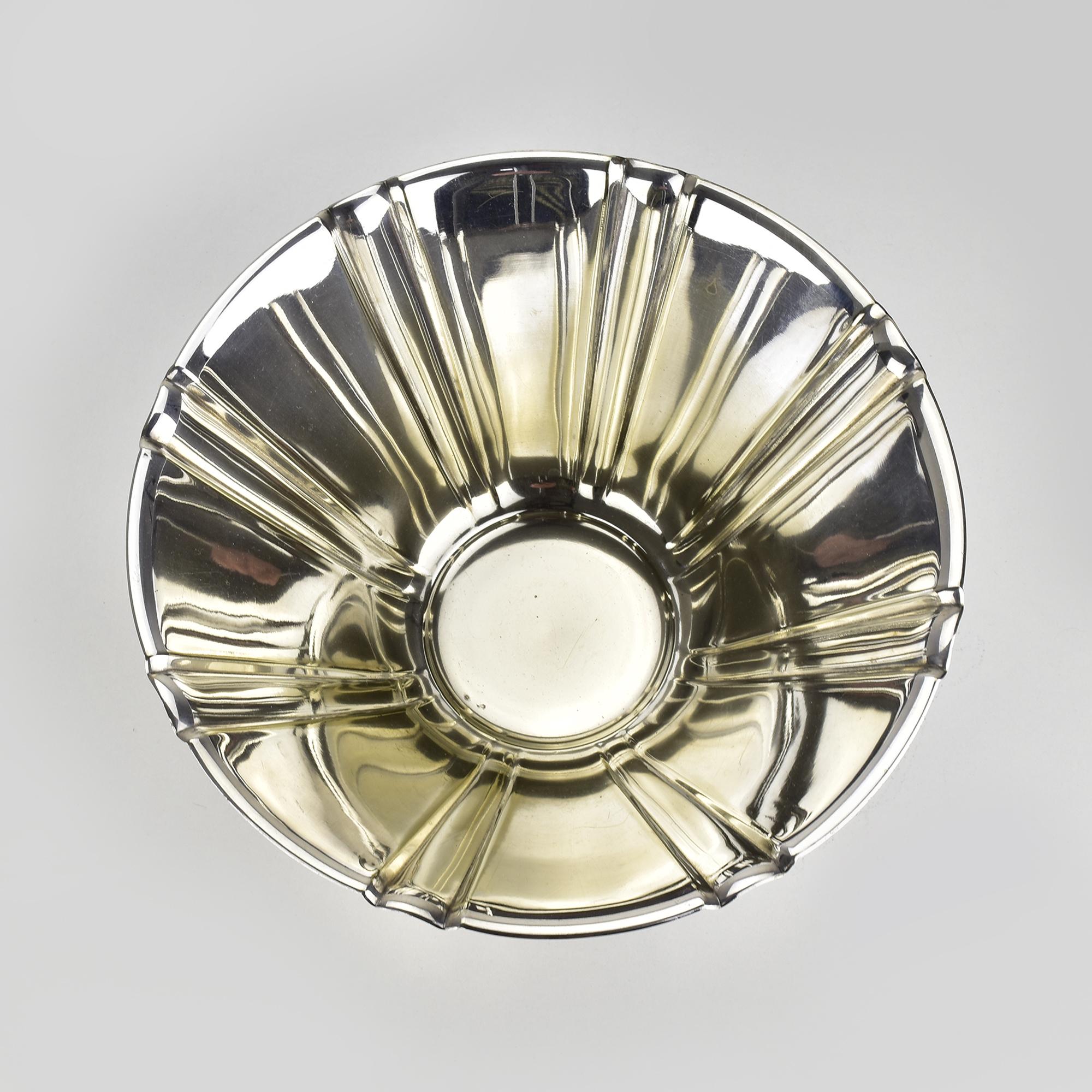 Large Danish Silverplate Bowl by Carl M. Cohr, ATLA, Art Deco Design in vendita 5