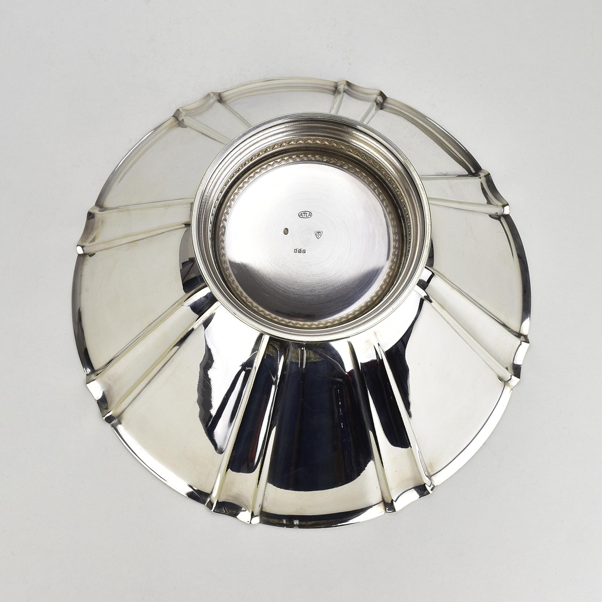 Large Danish Silverplate Bowl by Carl M. Cohr, ATLA, Art Deco Design in vendita 6