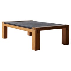Large Danish Slate-Top Coffee Table