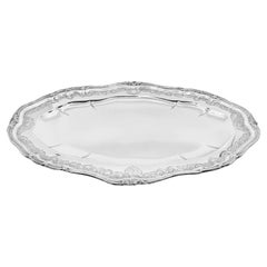 Gran fuente danesa de plata de ley Rosenborg