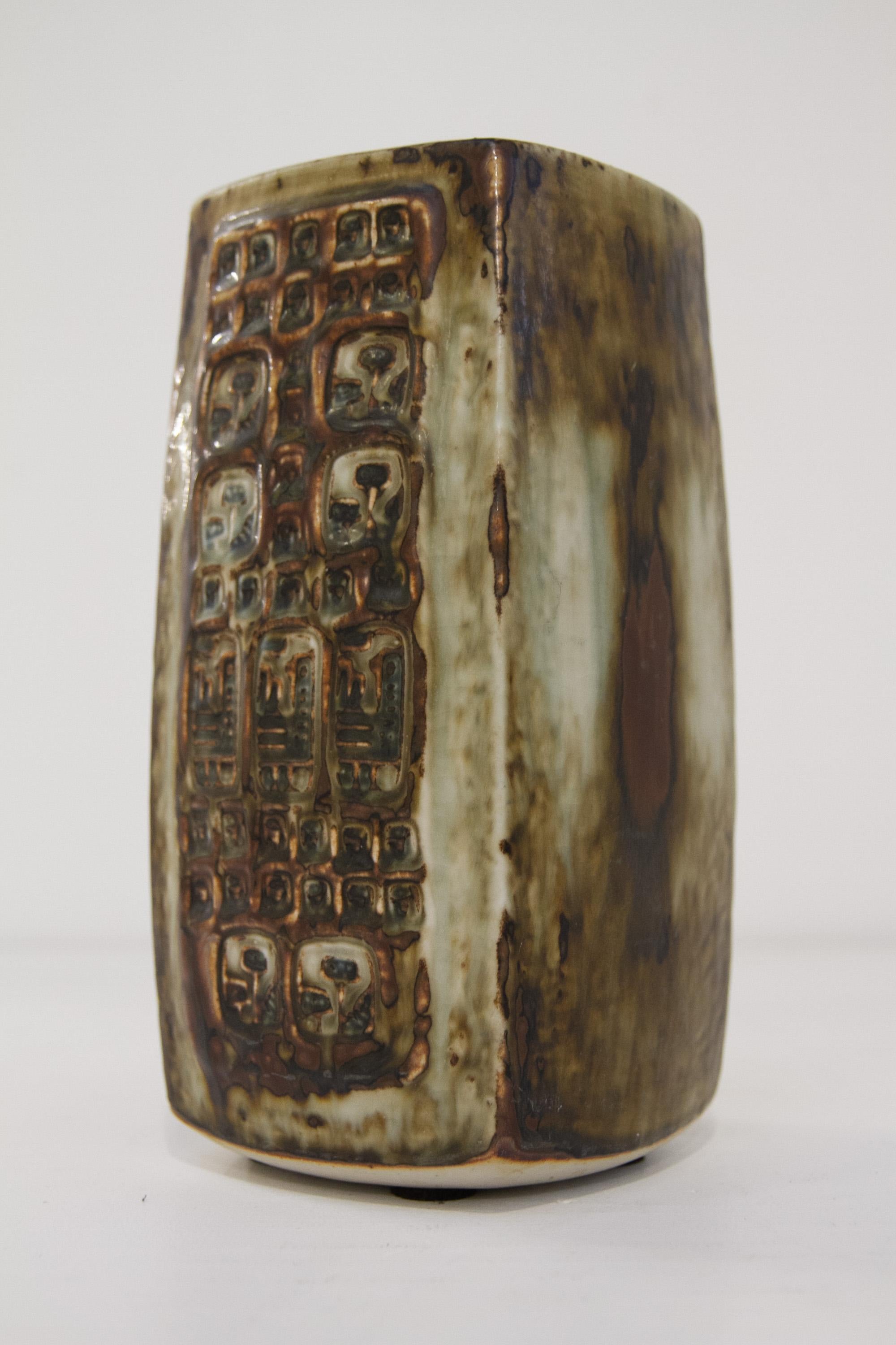 Grande vaso danese in gres di Jørgen Mogensen per Royal Copenhagen, anni Settanta. in vendita 10