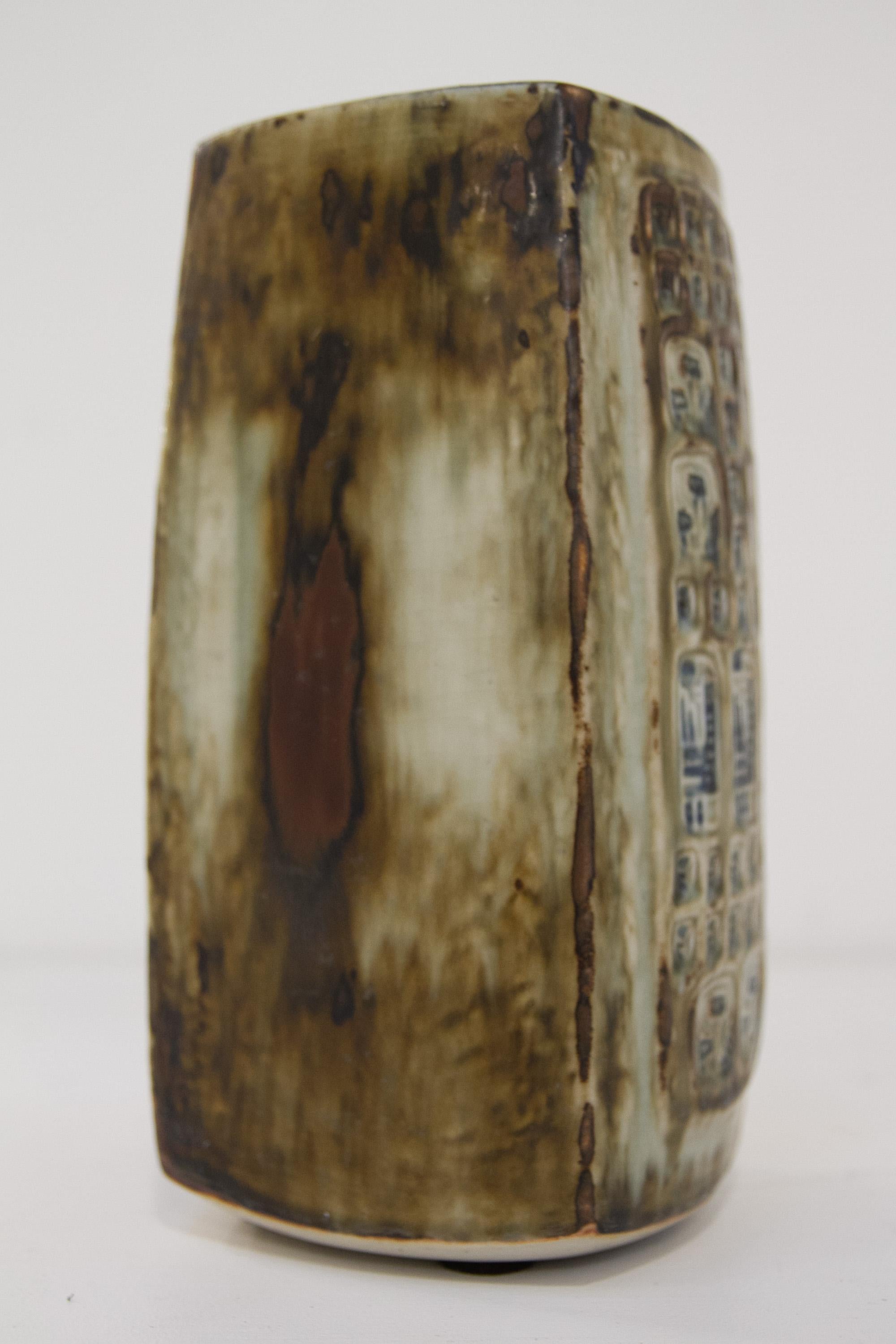 Grande vaso danese in gres di Jørgen Mogensen per Royal Copenhagen, anni Settanta. in vendita 11