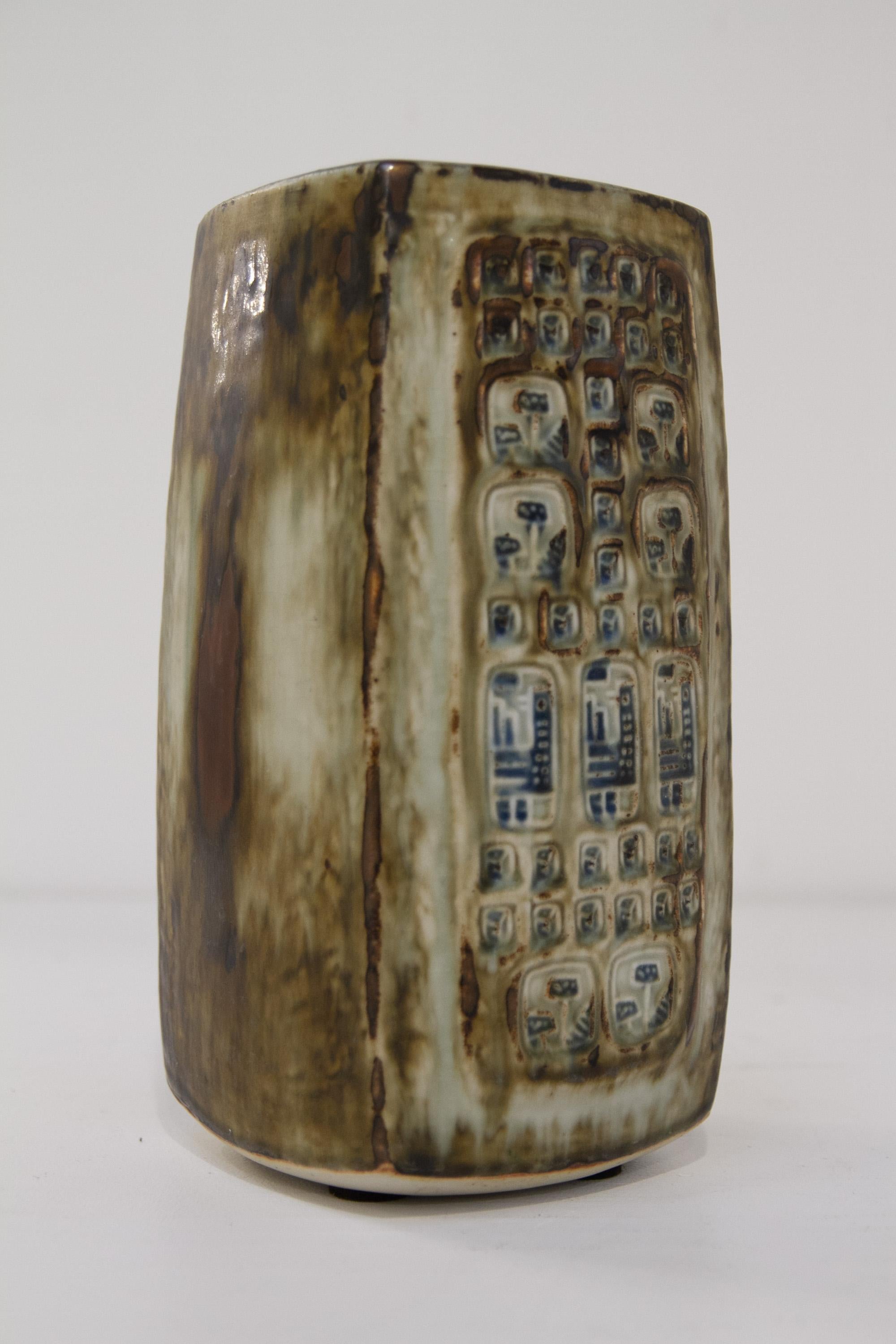 Grande vaso danese in gres di Jørgen Mogensen per Royal Copenhagen, anni Settanta. in vendita 12