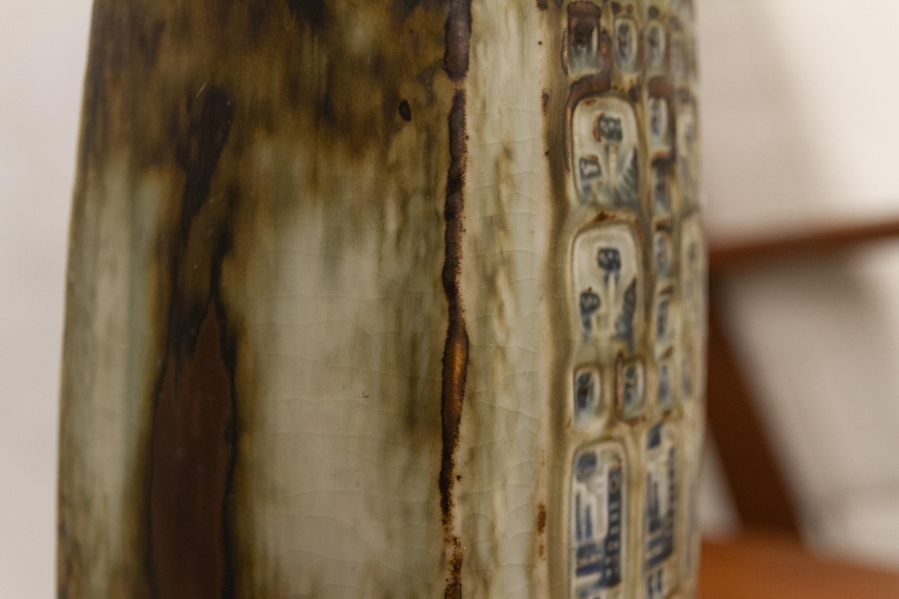 Fine XX secolo Grande vaso danese in gres di Jørgen Mogensen per Royal Copenhagen, anni Settanta. in vendita