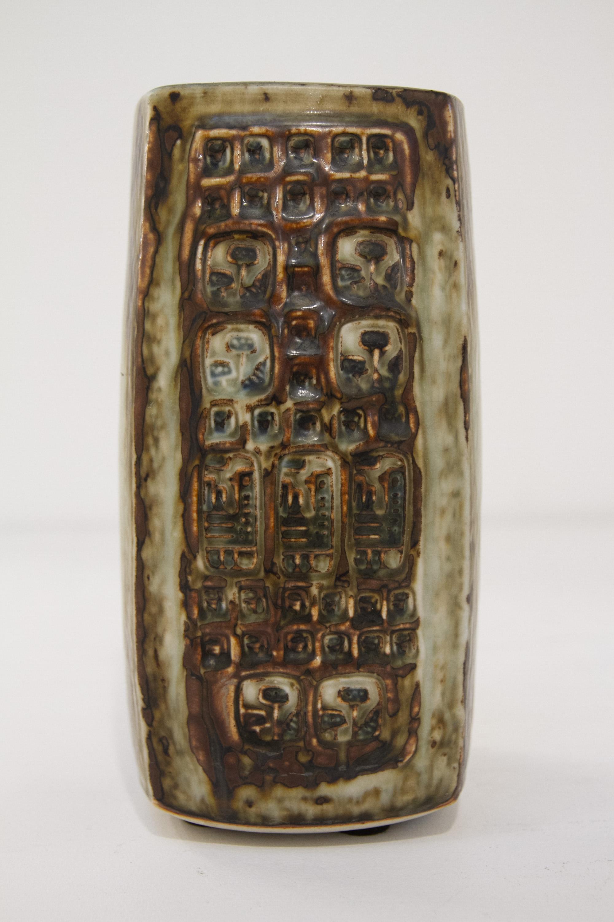 Grande vaso danese in gres di Jørgen Mogensen per Royal Copenhagen, anni Settanta. in vendita 2