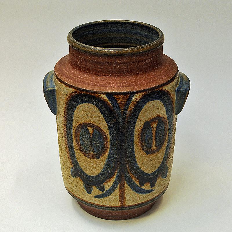Scandinavo moderno Grande vaso danese in gres di Svend Aage Jensen per Søholm Keramik 1960 in vendita