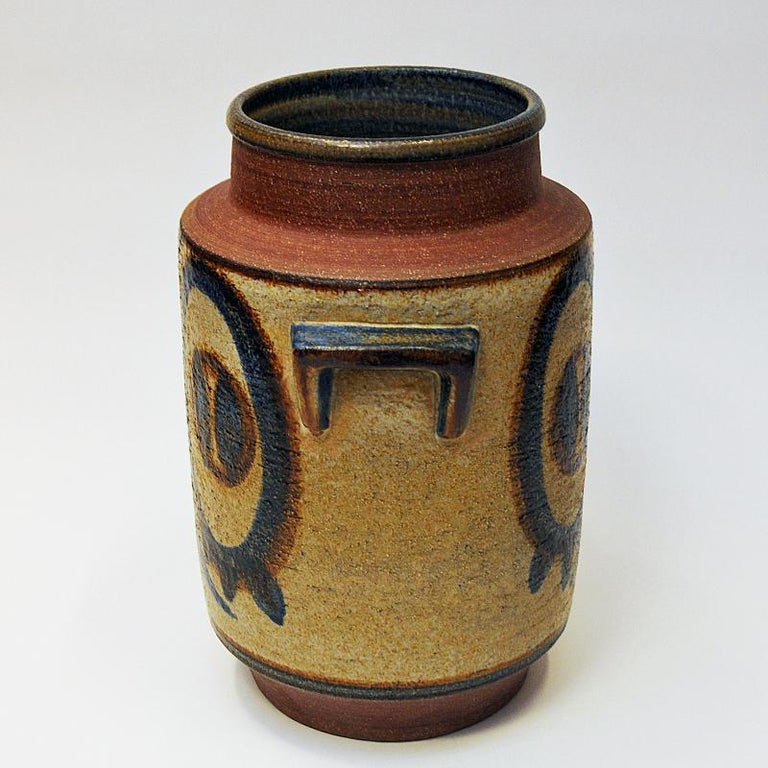 Mid-20th Century Large Danish Stoneware Vase by Svend Aage Jensen for Søholm Keramik 1960s For Sale