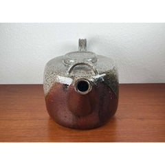 Large Danish Studio Pottery Teapot by Merethe Bloch, 1960s