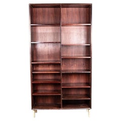 Large Danish tall shelf in rosewood by Erik Brouer for Brouer’s Mobelfabrik.