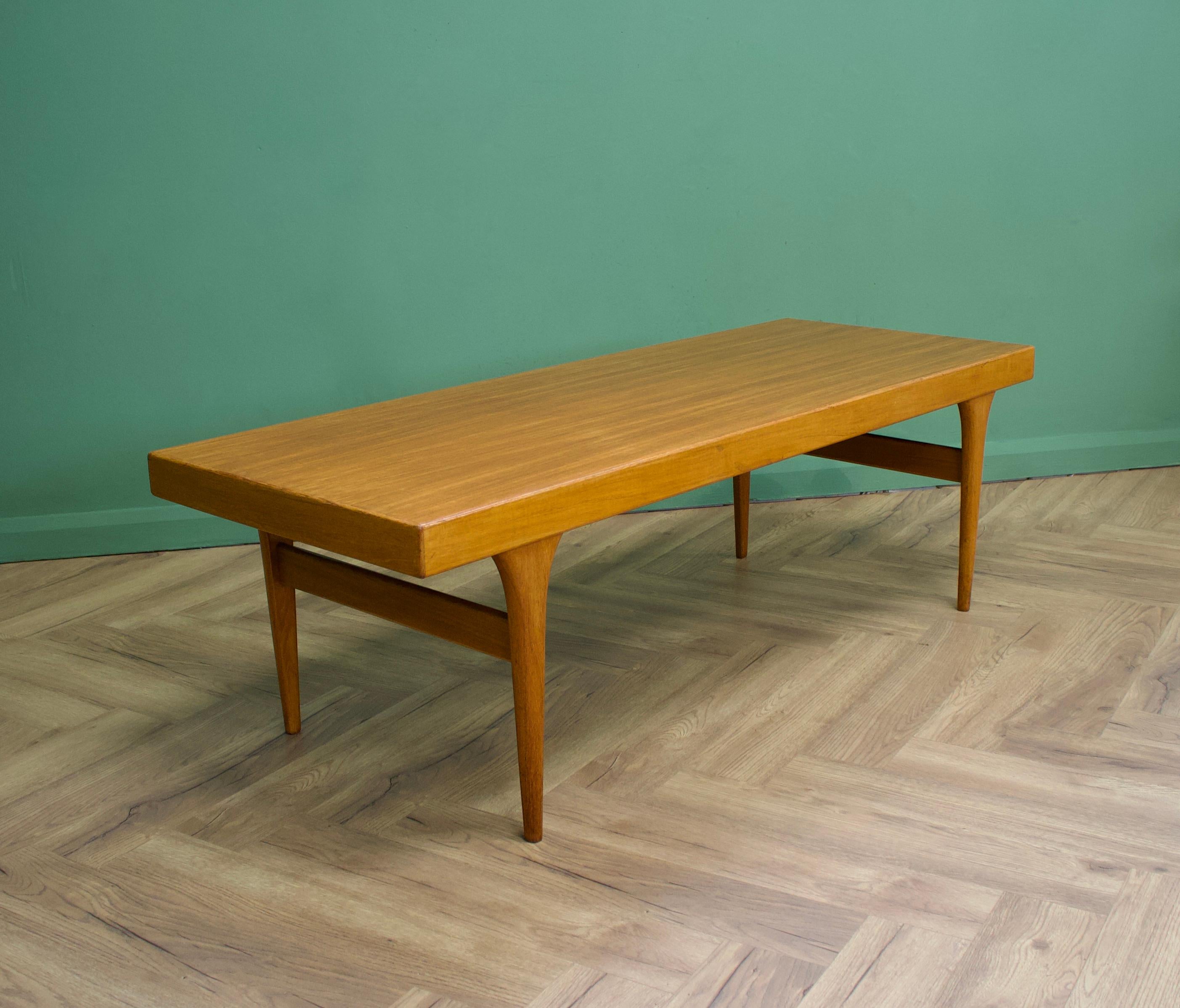 British Large Danish Teak Coffee Table from Silkeborg, 1960s For Sale