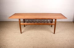 Large Danish teak coffee table, two levels, by Grete Jalk for Glostrup 1960.