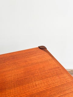 Large Danish Teak Coffee Table with Sculptural Tapered Legs