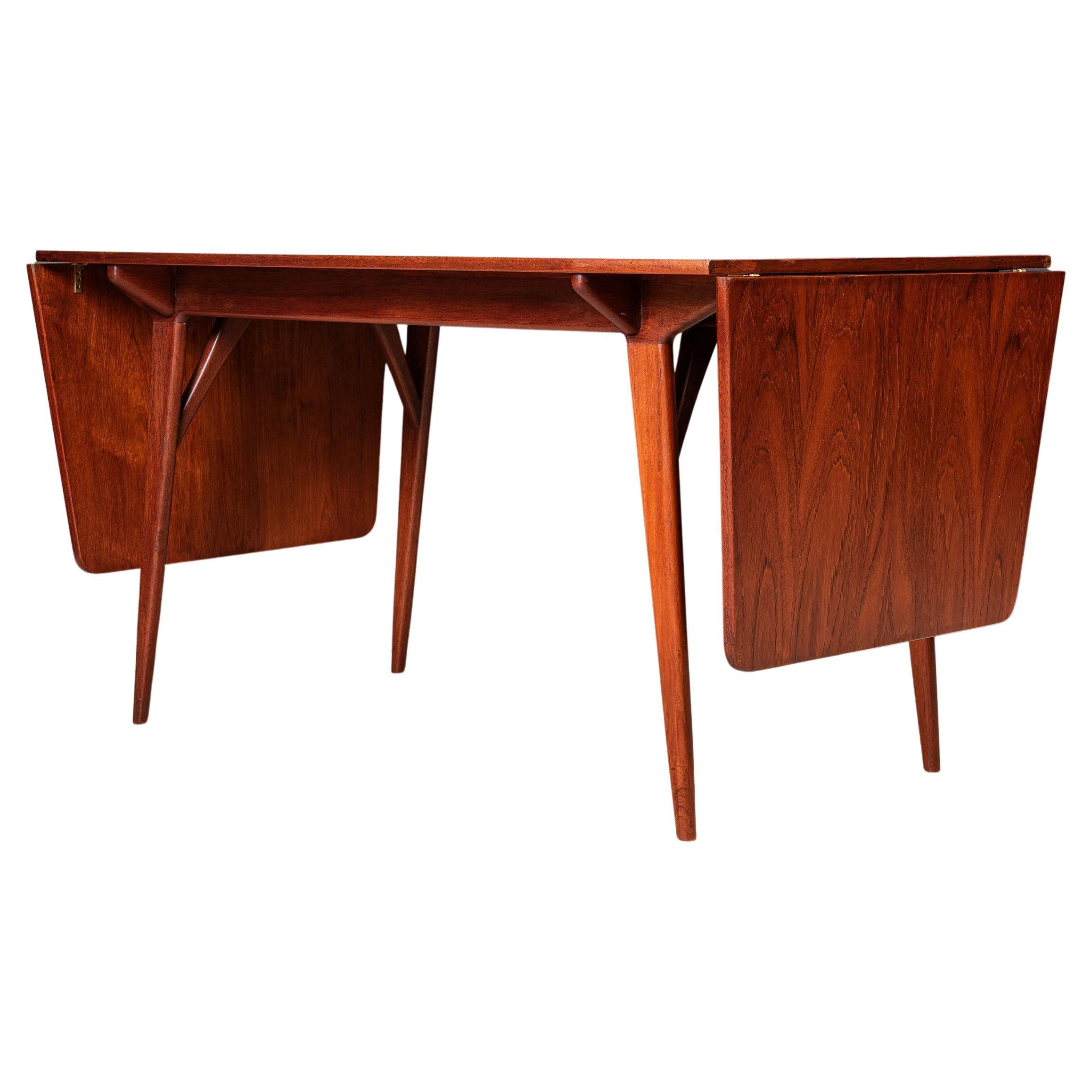DropLeaf Teak Dining Table by Bendt Winge For Sale at 1stDibs