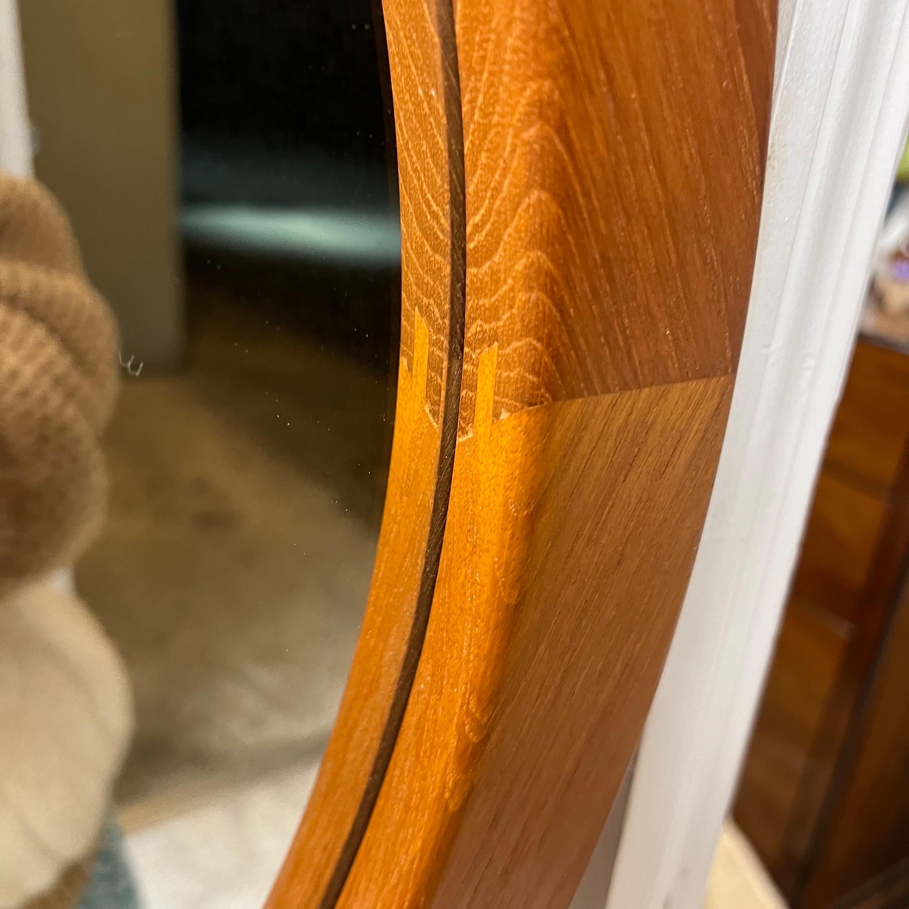 Large Danish Teak Mirror by Pedersen & Hansen, Viby J For Sale 5