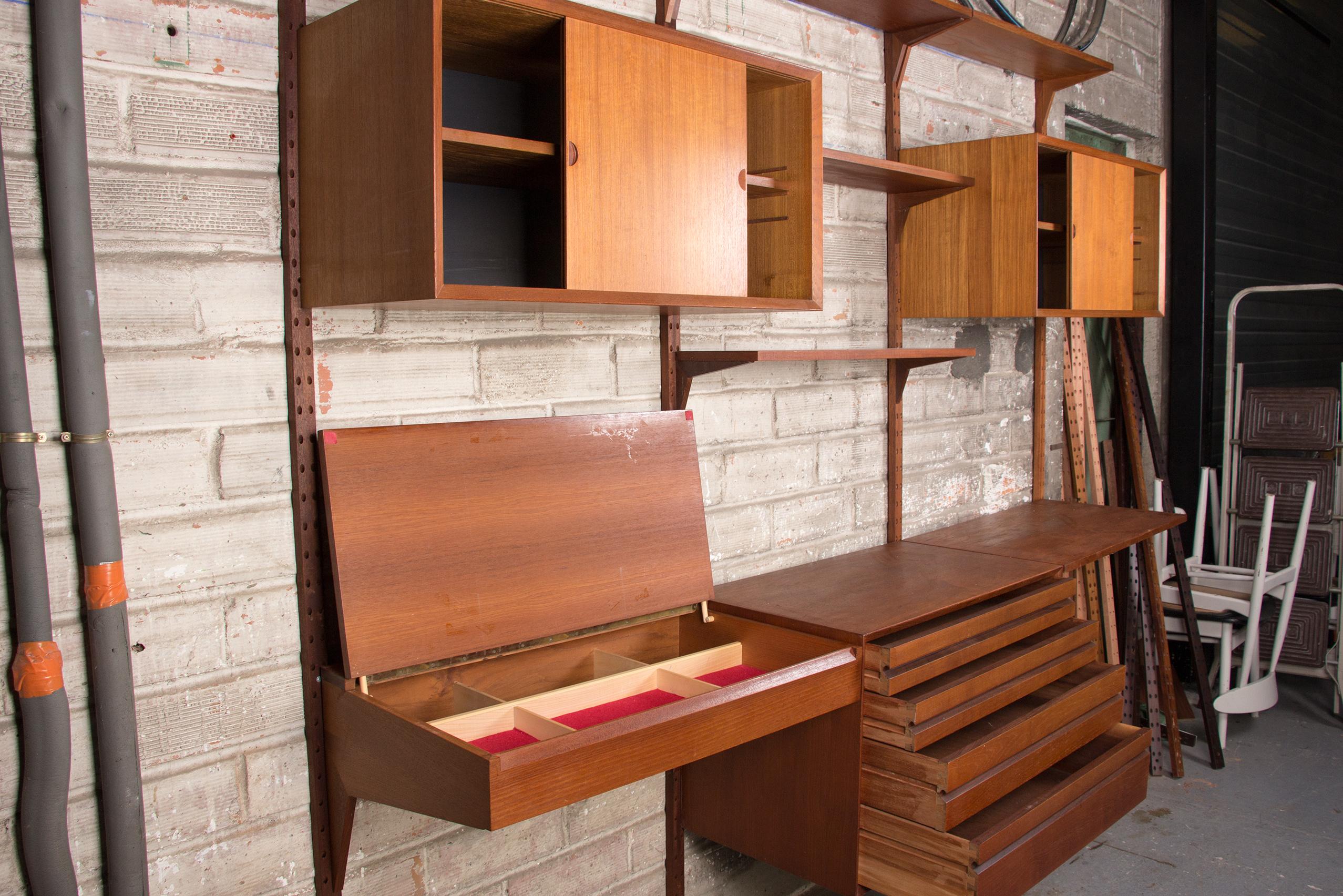 Large Danish Teak Modular Shelf by Poul Cadovius 1960 9