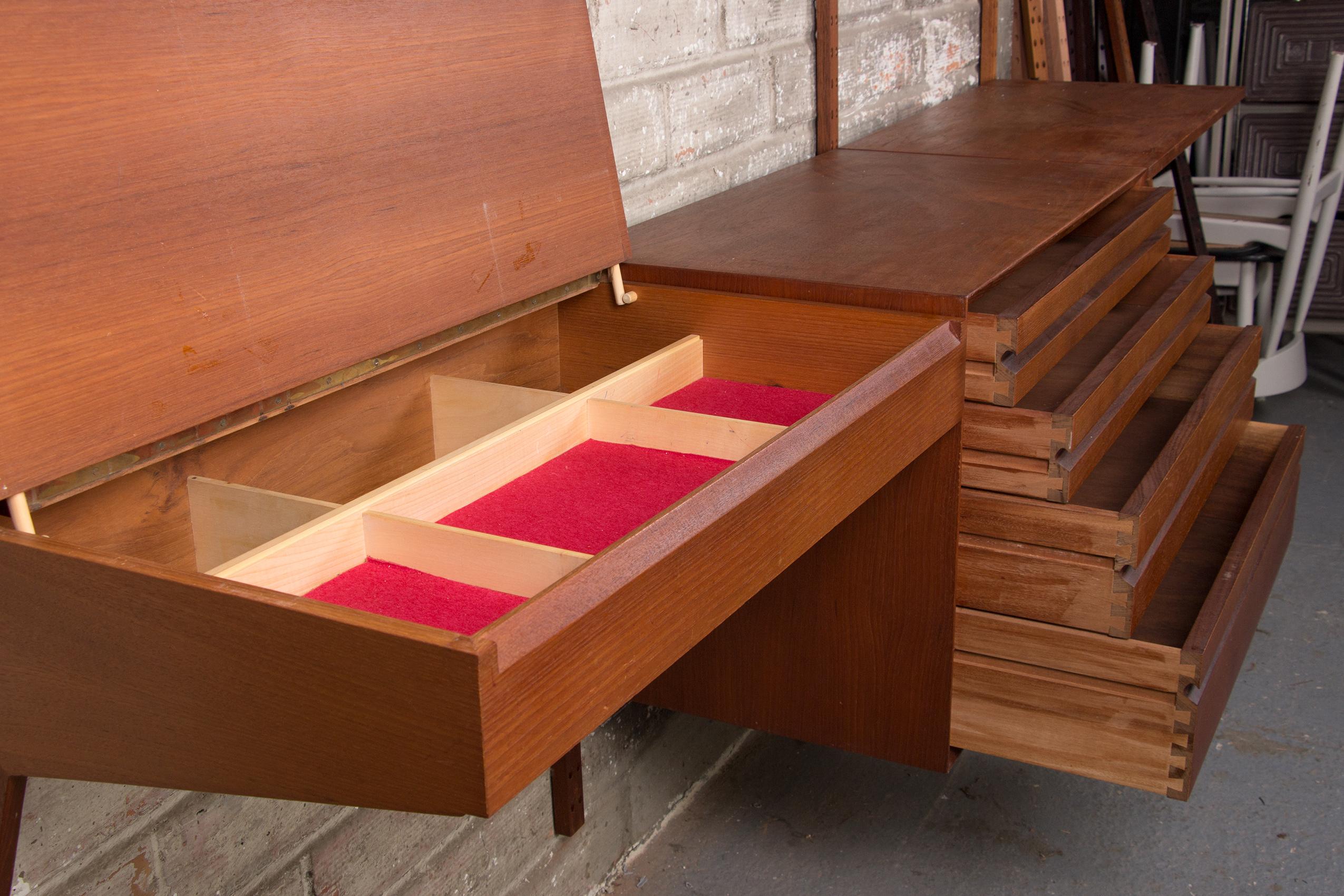 Large Danish Teak Modular Shelf by Poul Cadovius 1960 11