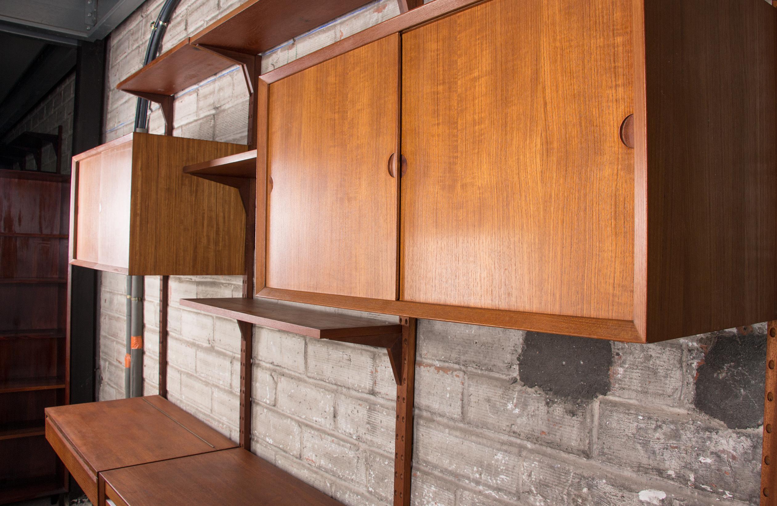 Scandinavian Modern Large Danish Teak Modular Shelf by Poul Cadovius 1960