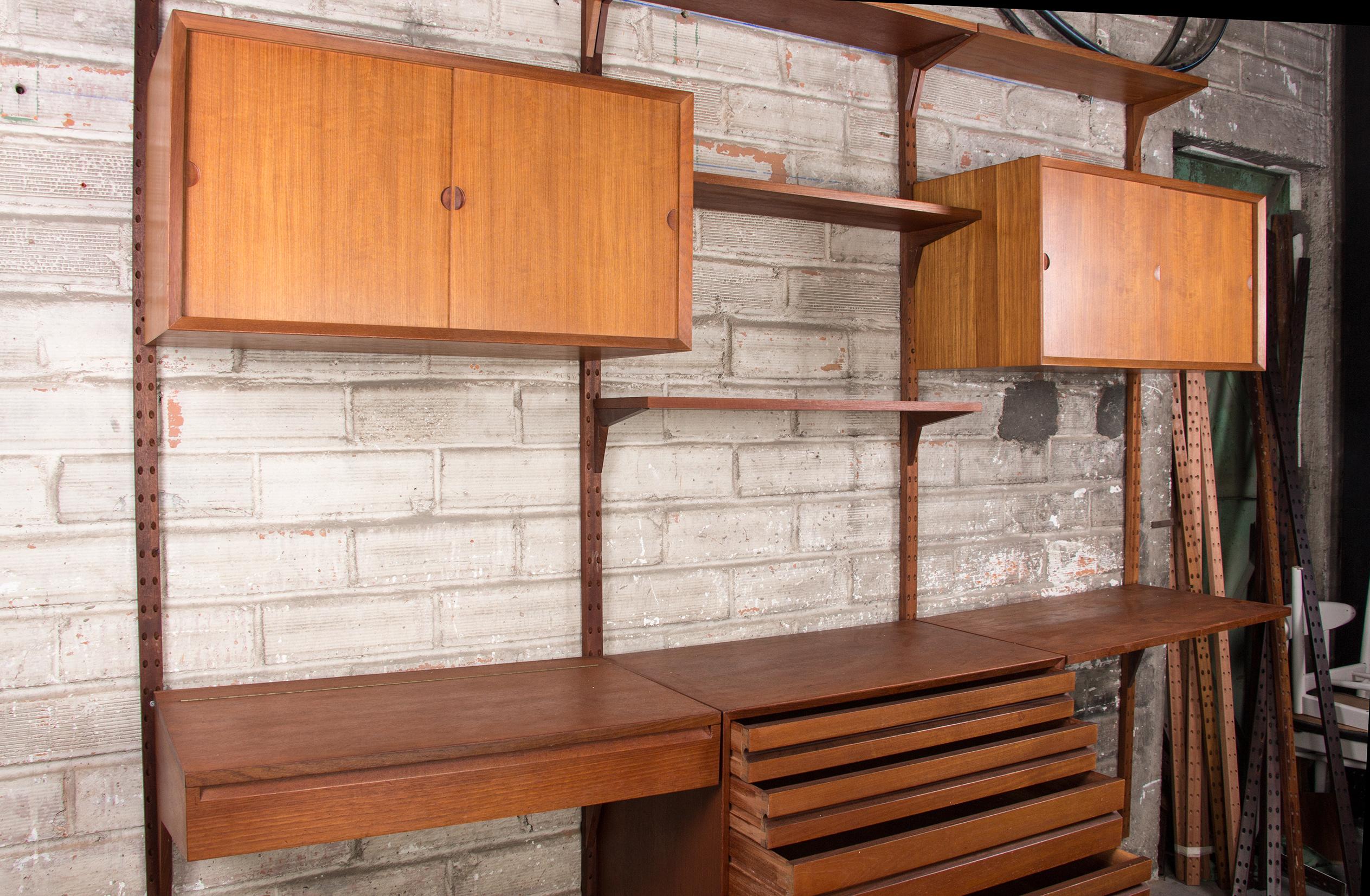 Large Danish Teak Modular Shelf by Poul Cadovius 1960 1