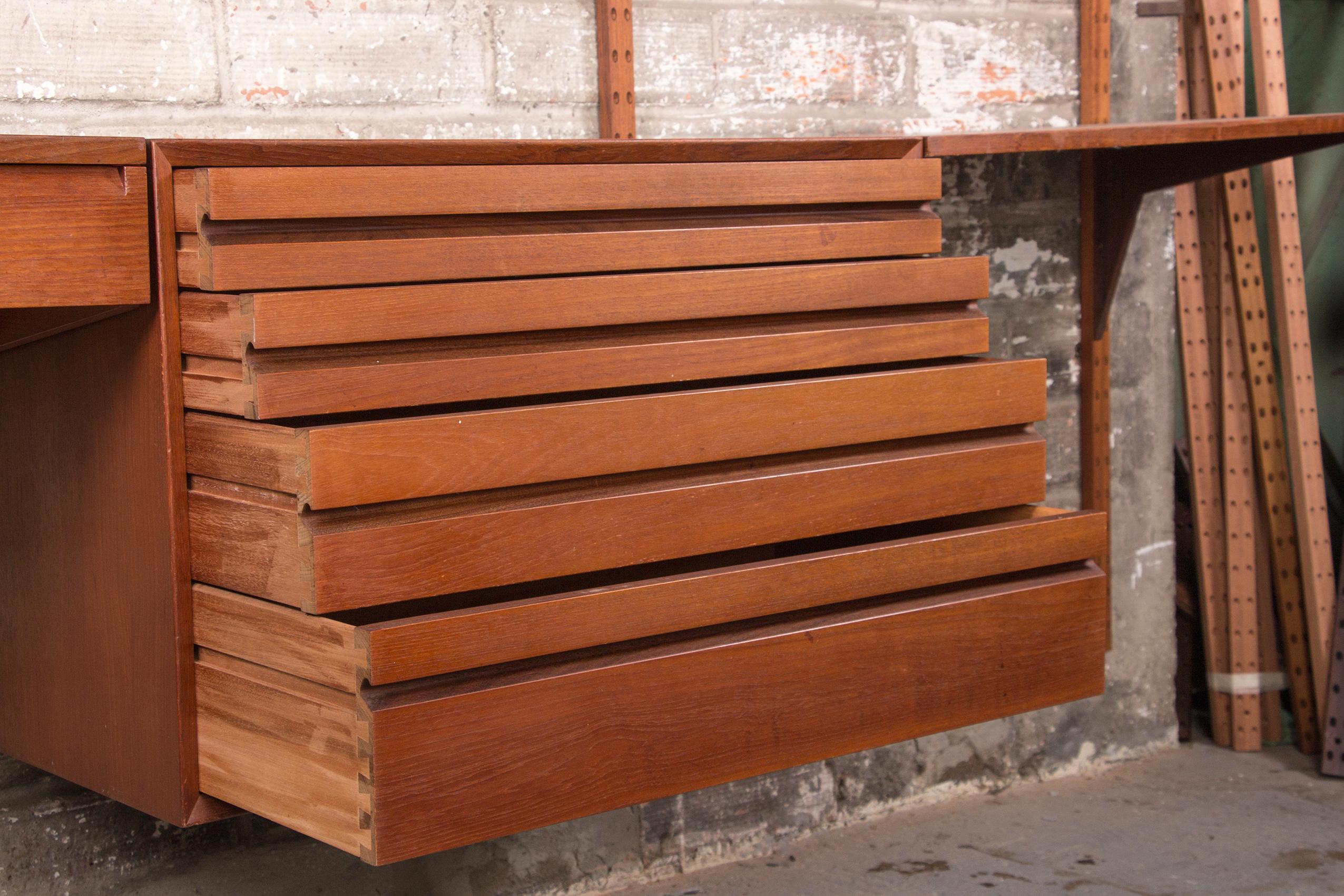 Large Danish Teak Modular Shelf by Poul Cadovius 1960 2