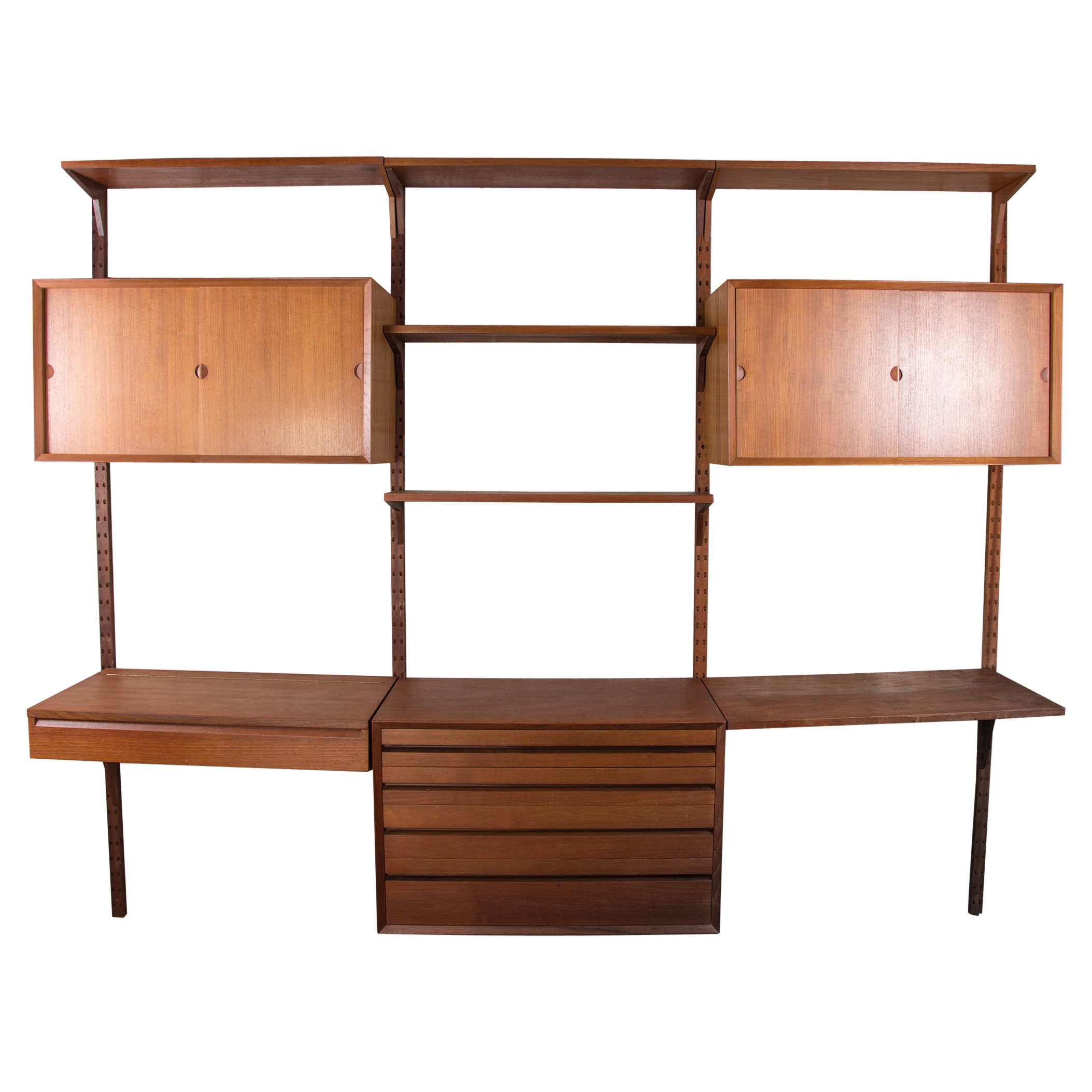 Large Danish Teak Modular Shelf by Poul Cadovius 1960
