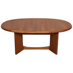 Large Danish Teak Oval Dining Table