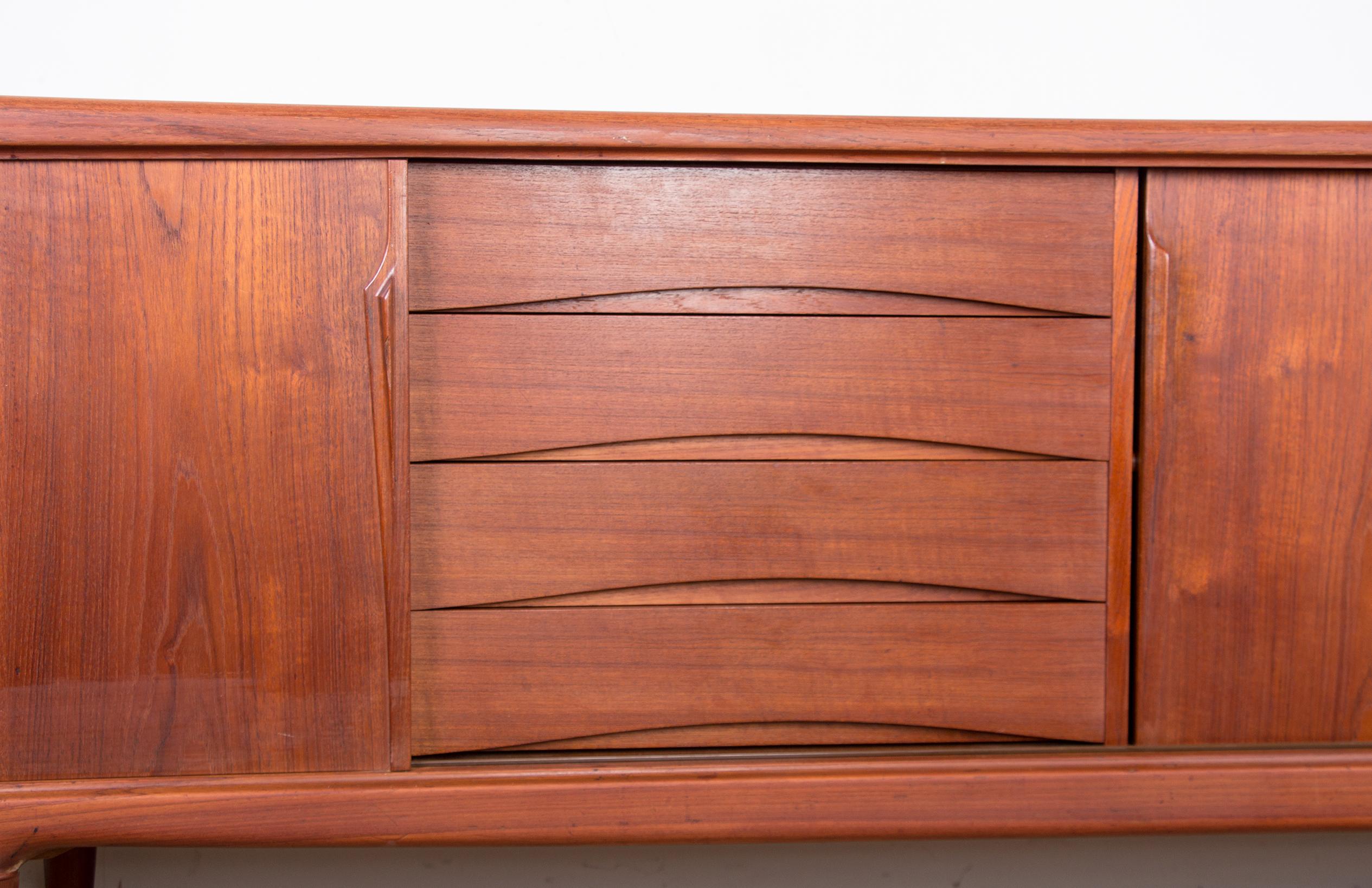 Mid-20th Century Large Danish Teak Sideboard by Axel Christensen for ACO Mobler 1960. For Sale