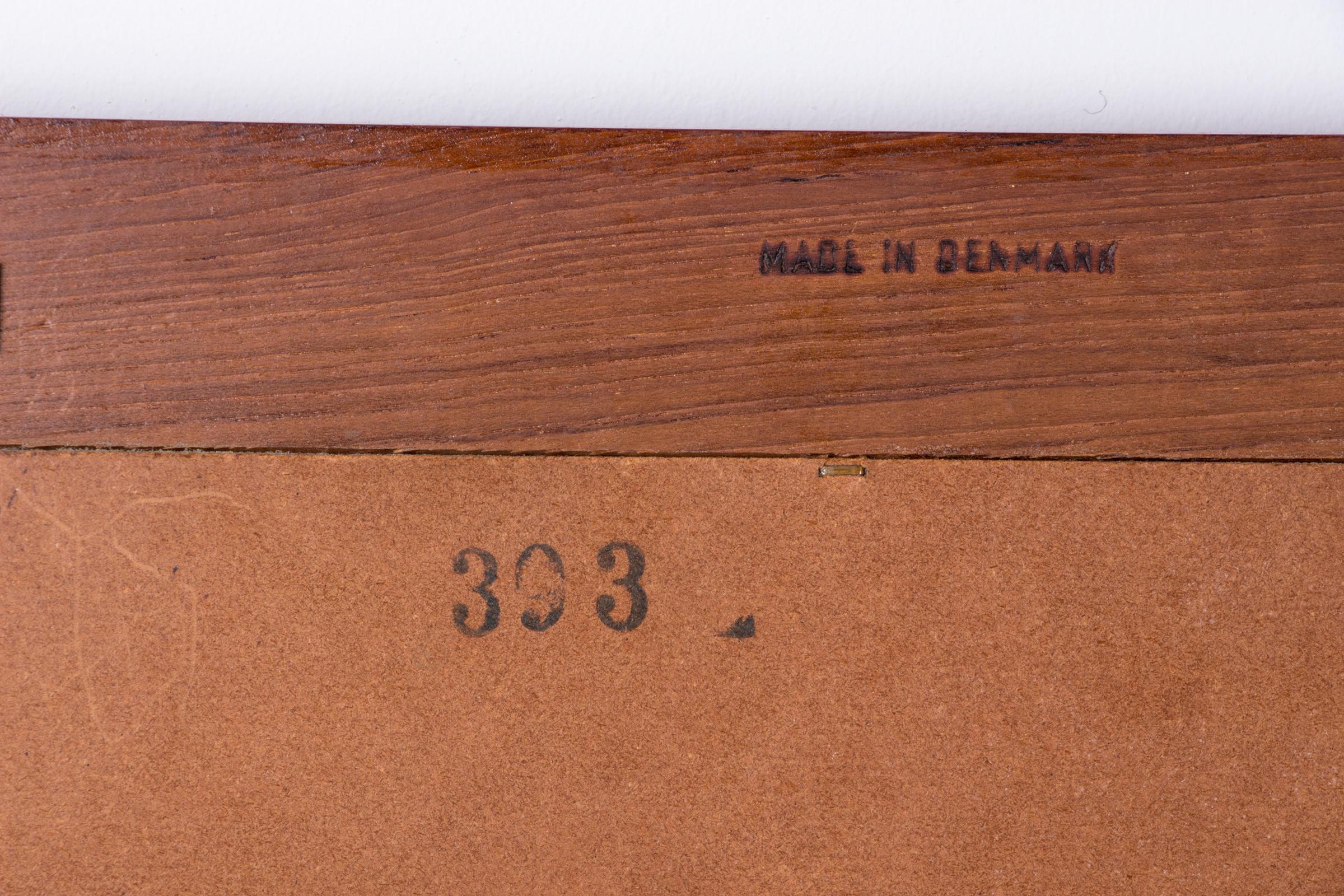 Grande specchio da parete danese in teak di Pedersen & Hansen 1960. in vendita 8