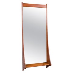 Grande specchio da parete in teak danese di Pedersen & Hansen 1960.