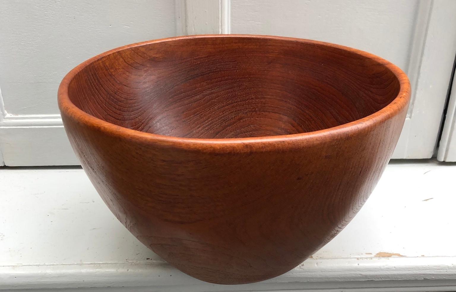 Mid-Century Modern Mid Century Large Danish Teak Sculptural Wooden Bowl, circa 1960 For Sale