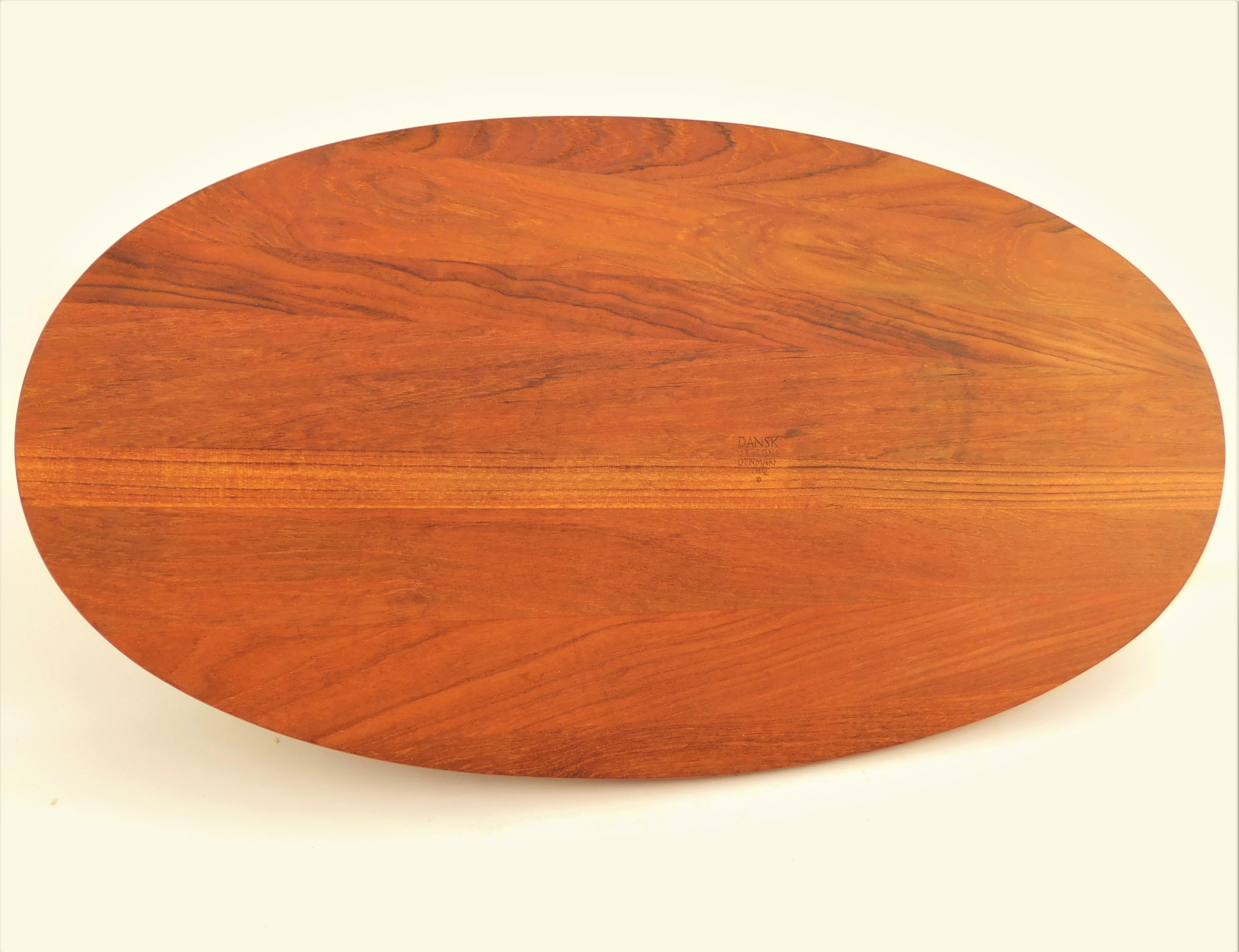Large Dansk Design Teak Vintage Cutting Board Tray Platter by Jens H. Quistgaard For Sale 5