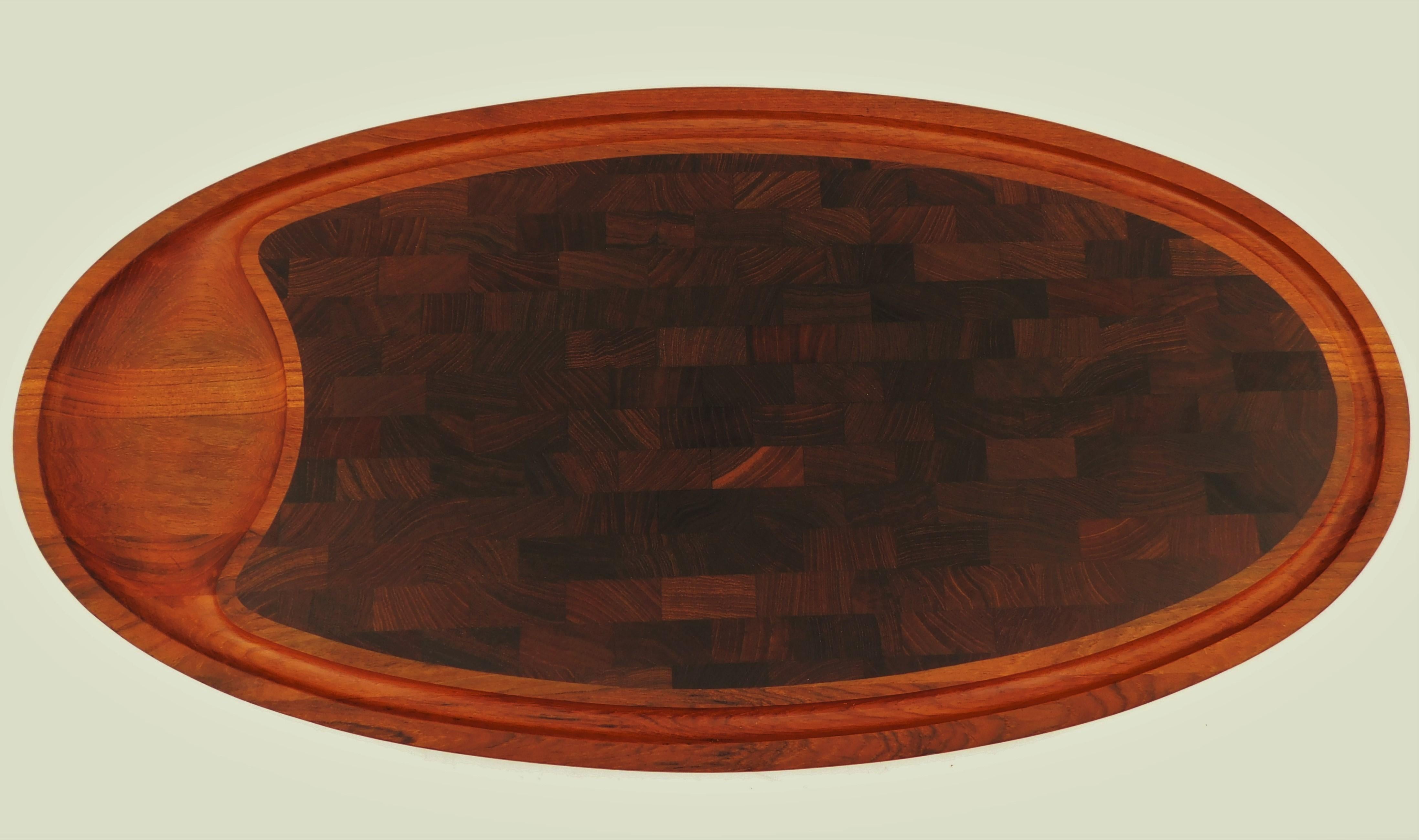 Scandinavian Modern Large Dansk Design Teak Vintage Cutting Board Tray Platter by Jens H. Quistgaard For Sale